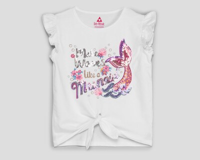 Foto 1 | Playera Girls Attitude sin Mangas Estampado para Niña
