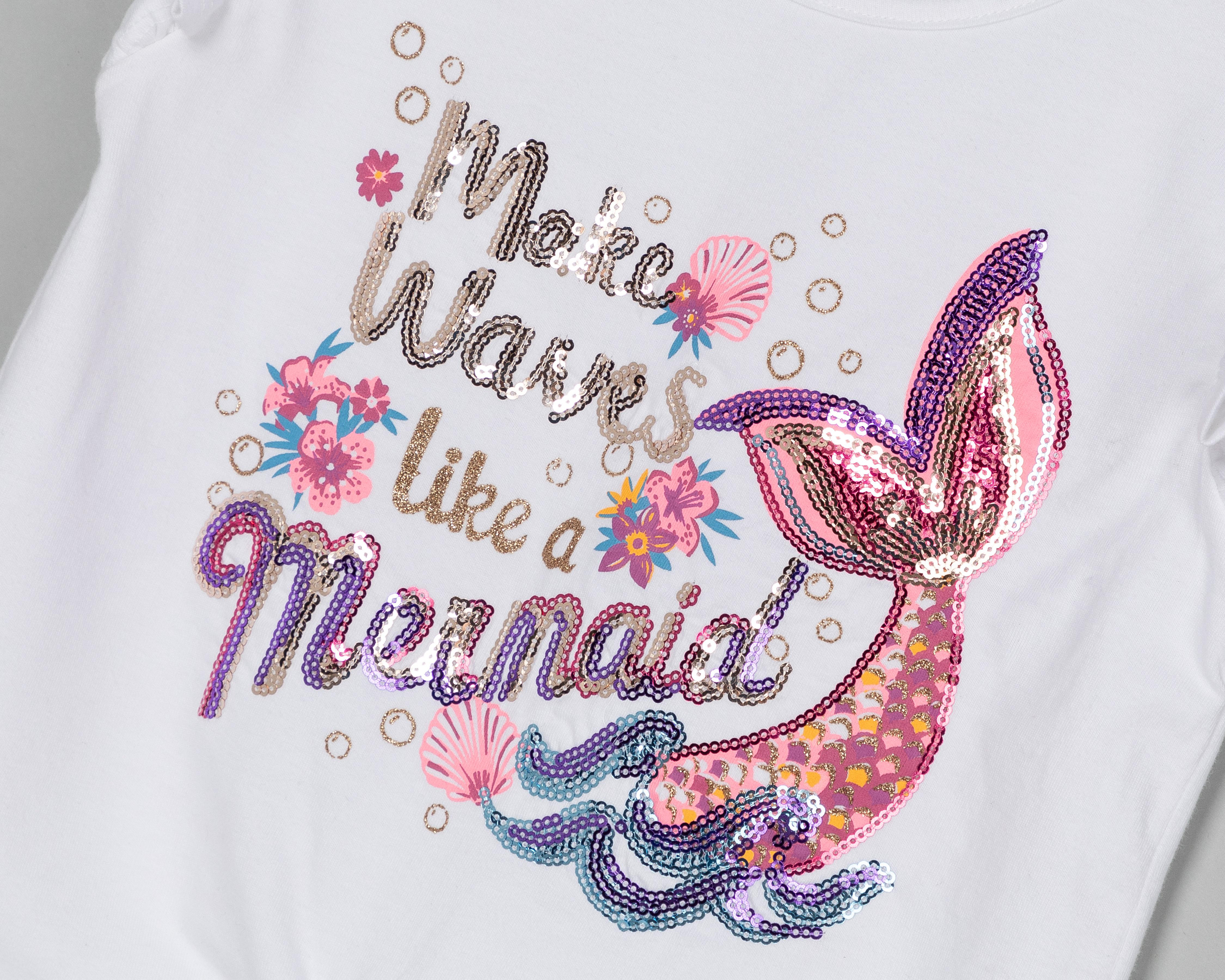 Foto 4 | Playera Girls Attitude sin Mangas Estampado para Niña