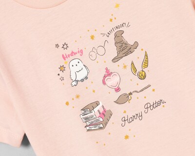 Foto 3 | Playera Harry Potter Manga Corta con Estampado para Niña