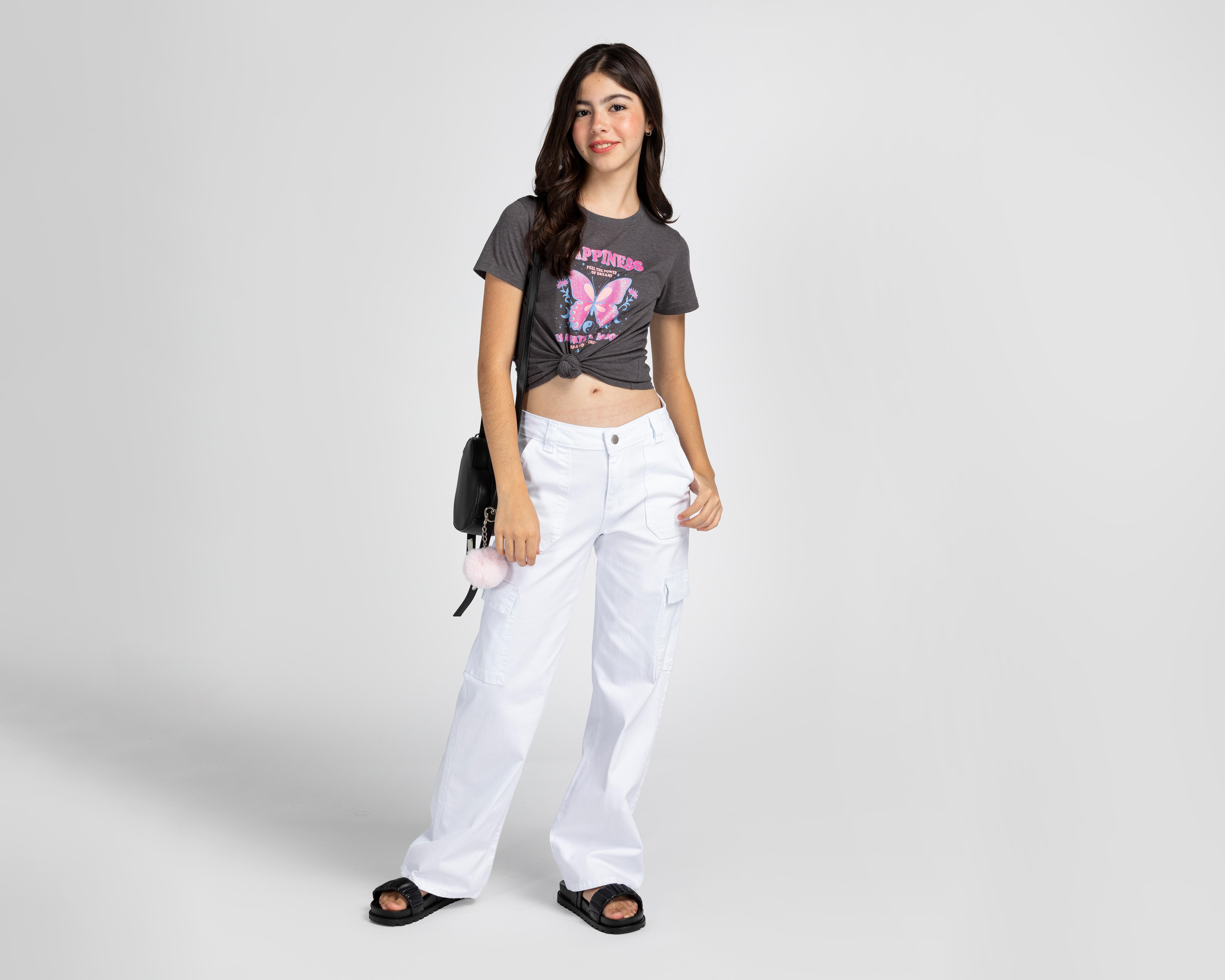 Foto 4 pulgar | Playera Girls Attitude Manga Corta Estampada Juvenil
