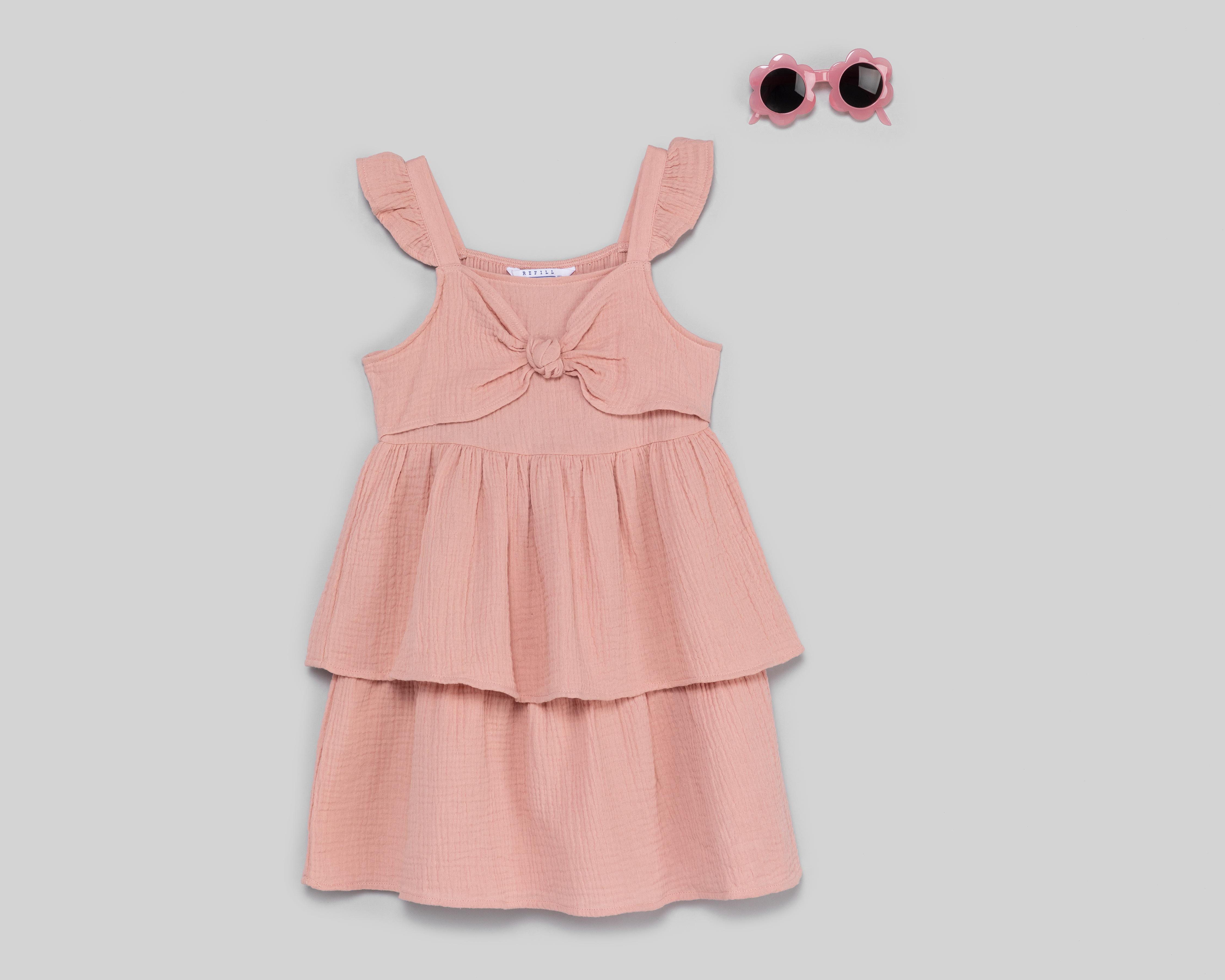 Vestido Rosa Refill para Niña con Lentes de Sol