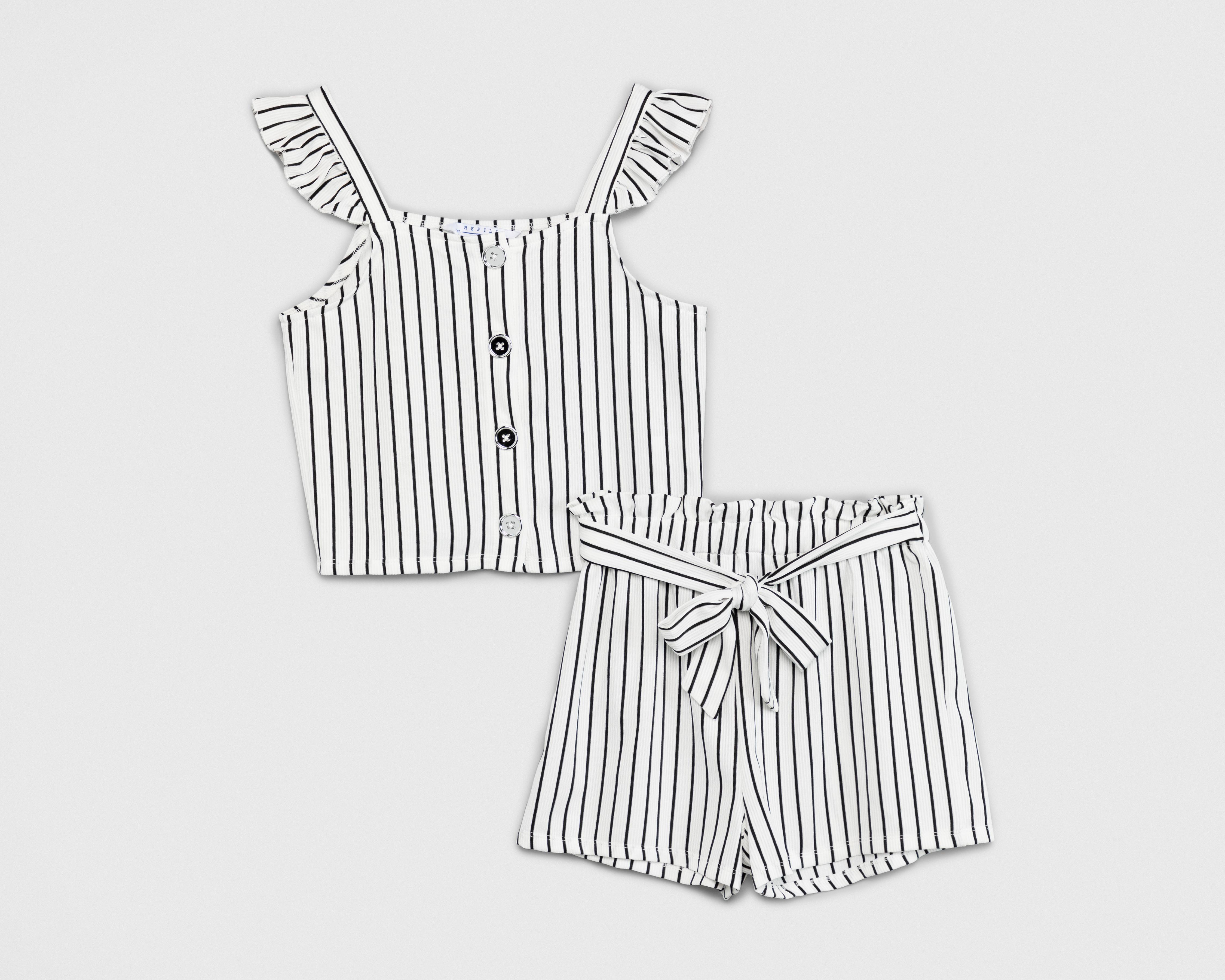Foto 2 pulgar | Conjunto de Blusa y Short Refill para Niña