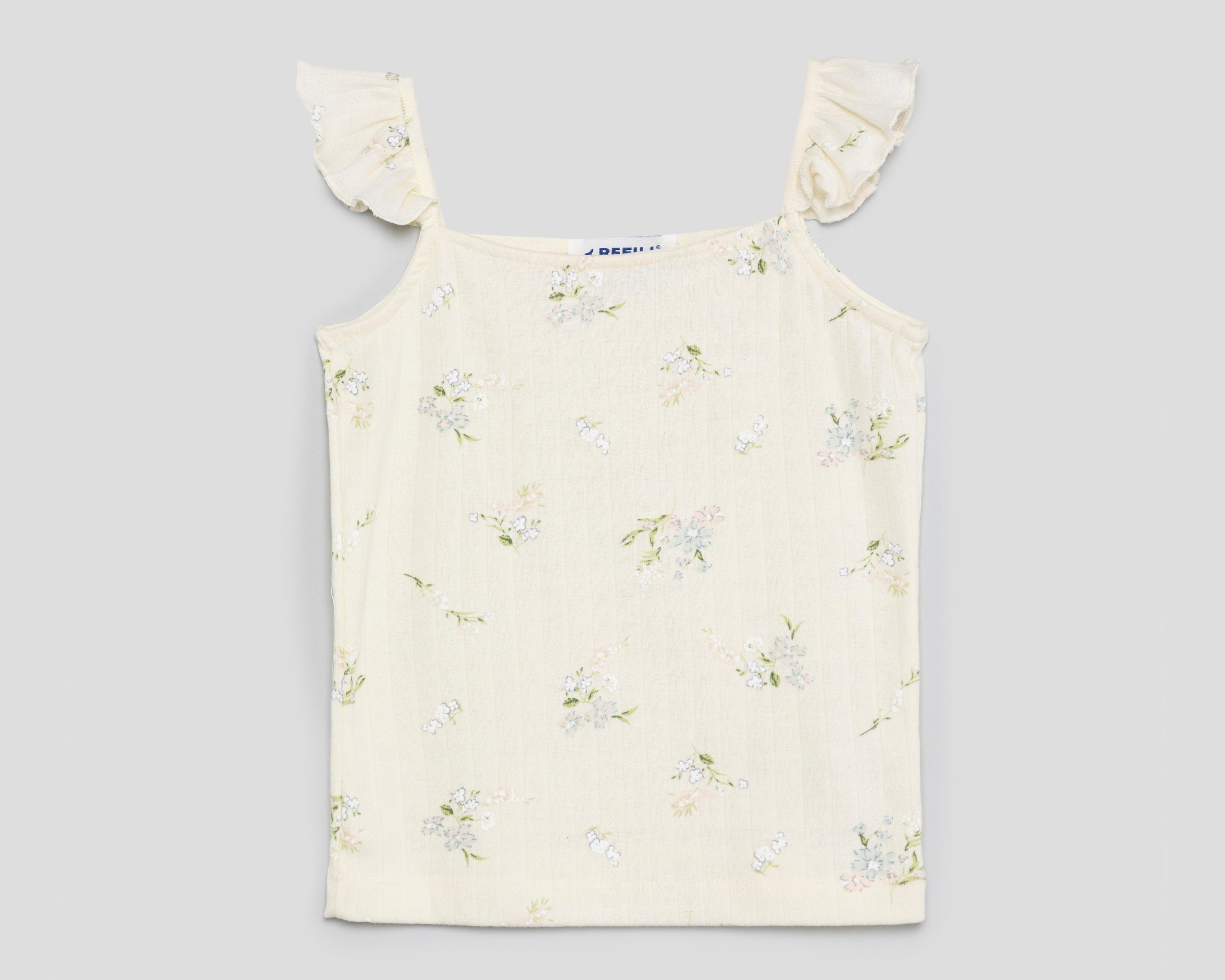 Foto 1 | Blusa Refill sin Mangas Floral para Niña