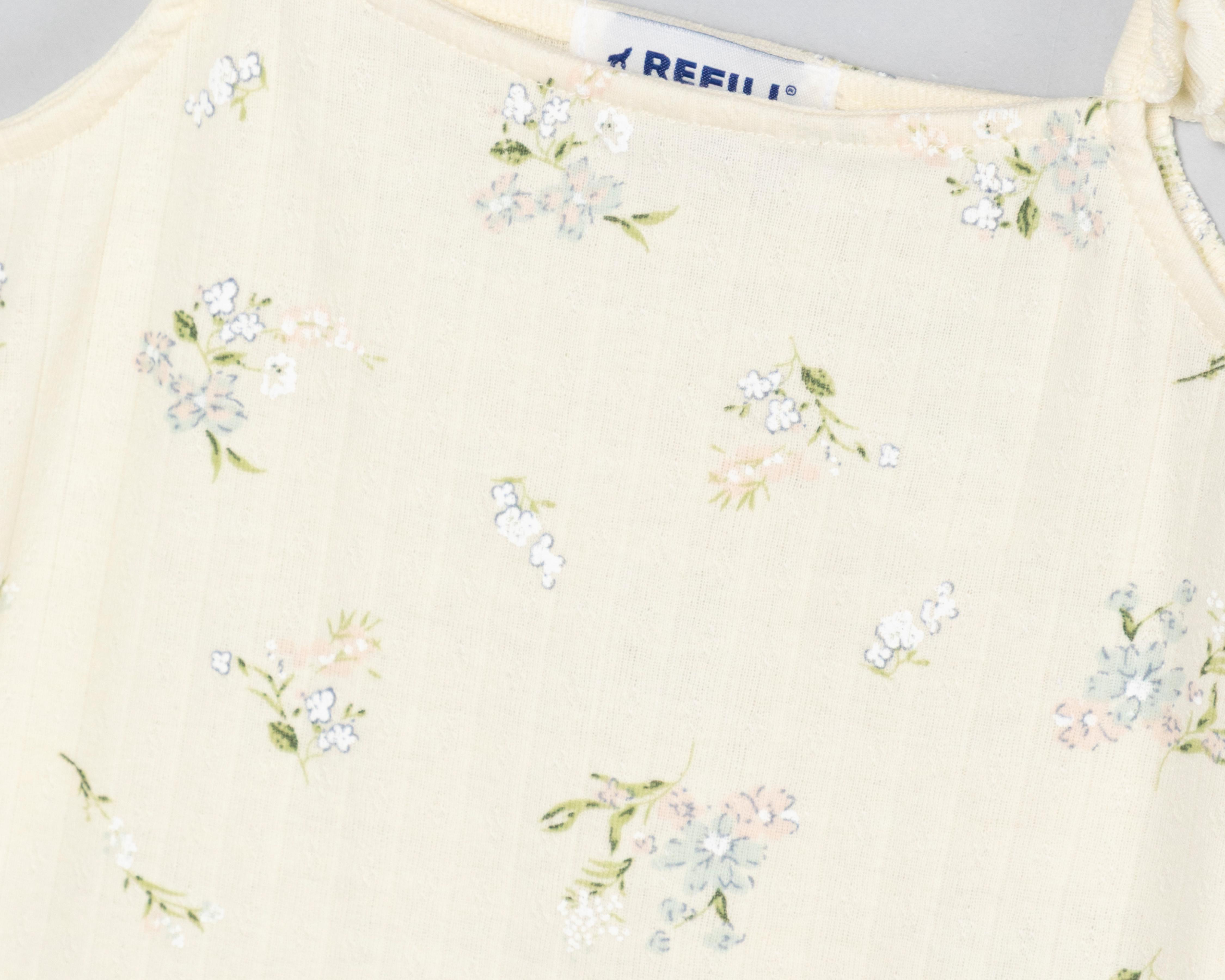 Foto 4 pulgar | Blusa Refill sin Mangas Floral para Niña