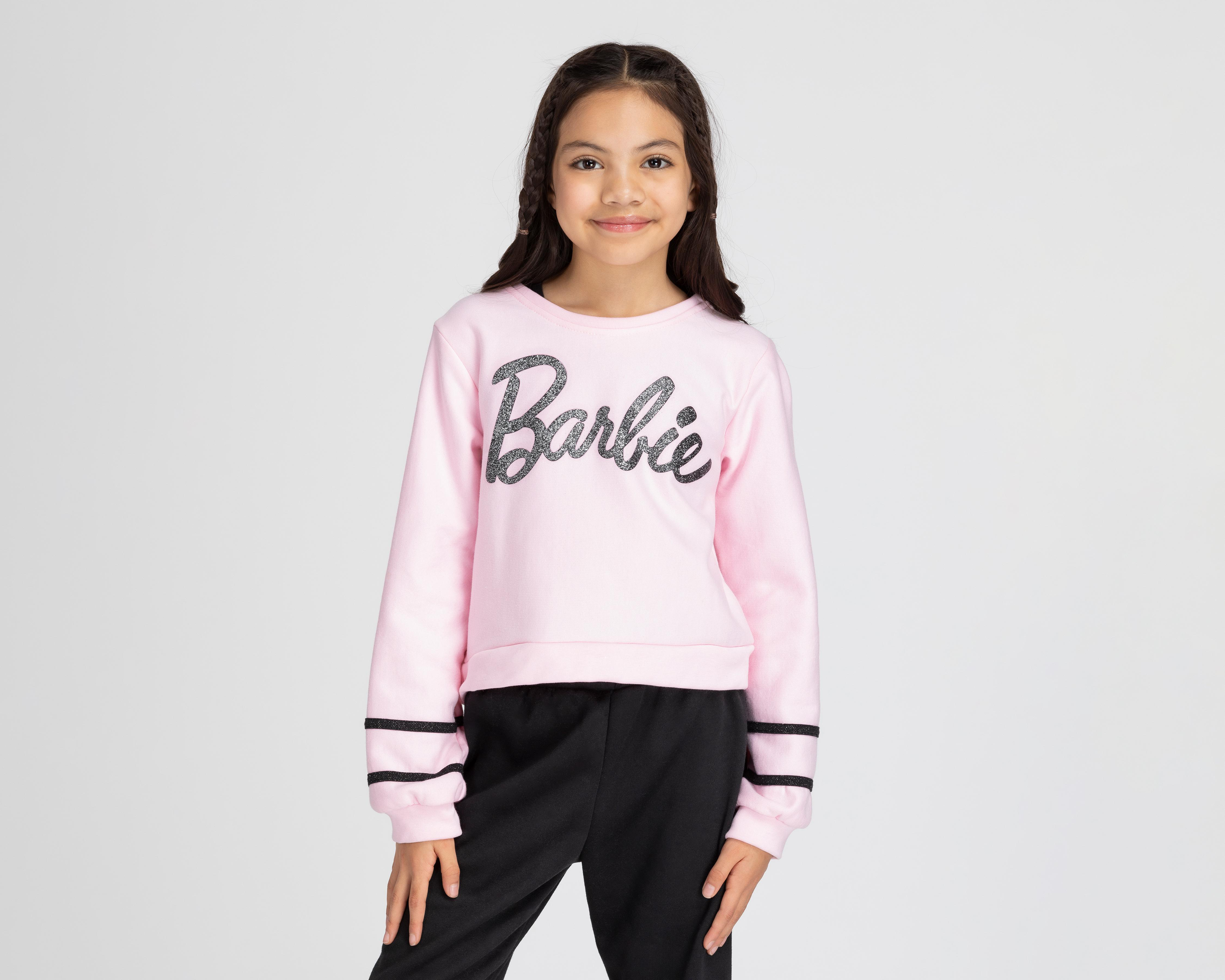 Foto 5 pulgar | Pants y Sudadera Barbie para Niña
