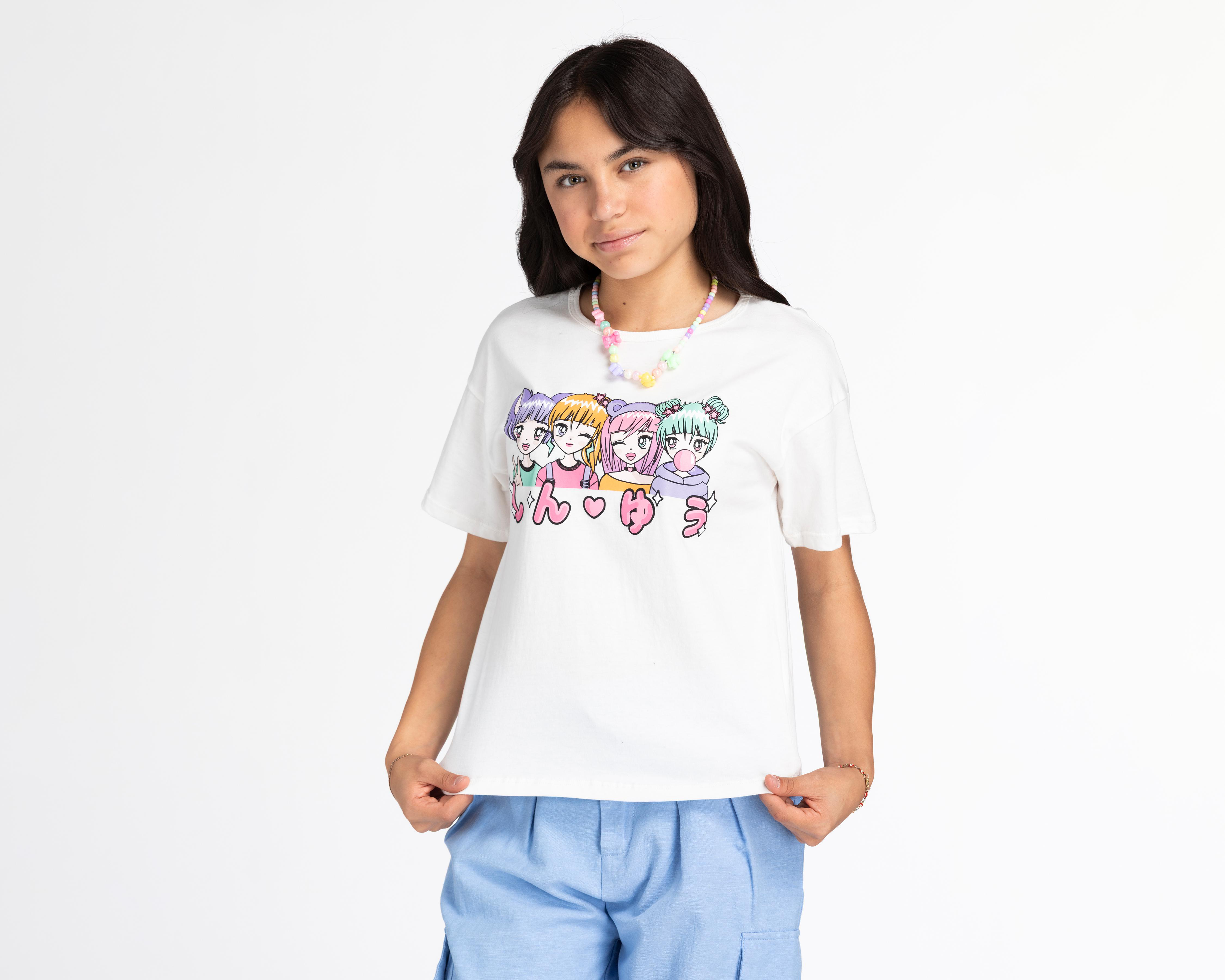 Playera Girls Attitude Manga Corta para Niña