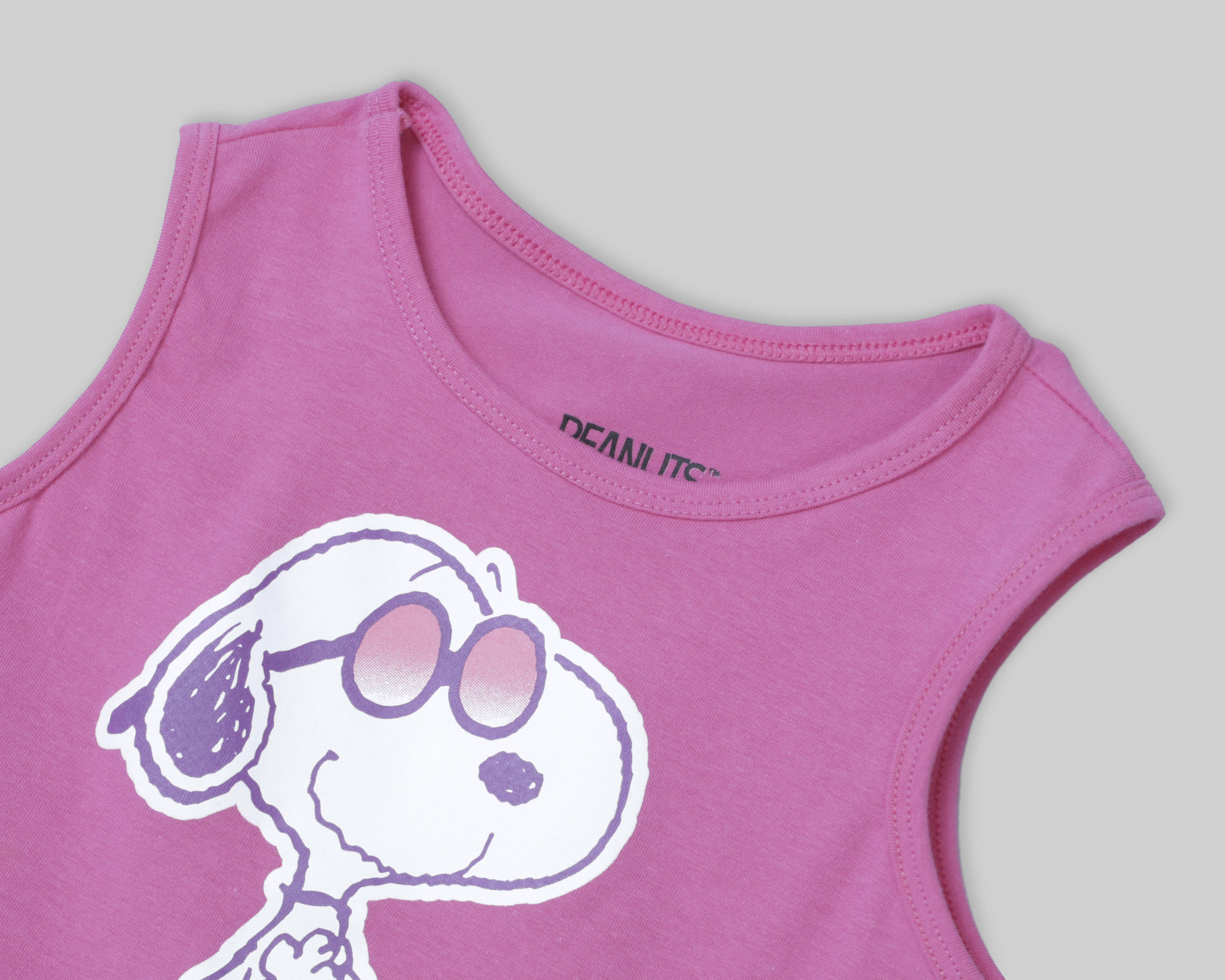 Foto 4 pulgar | Conjunto de Short y Playera Peanuts para Niña
