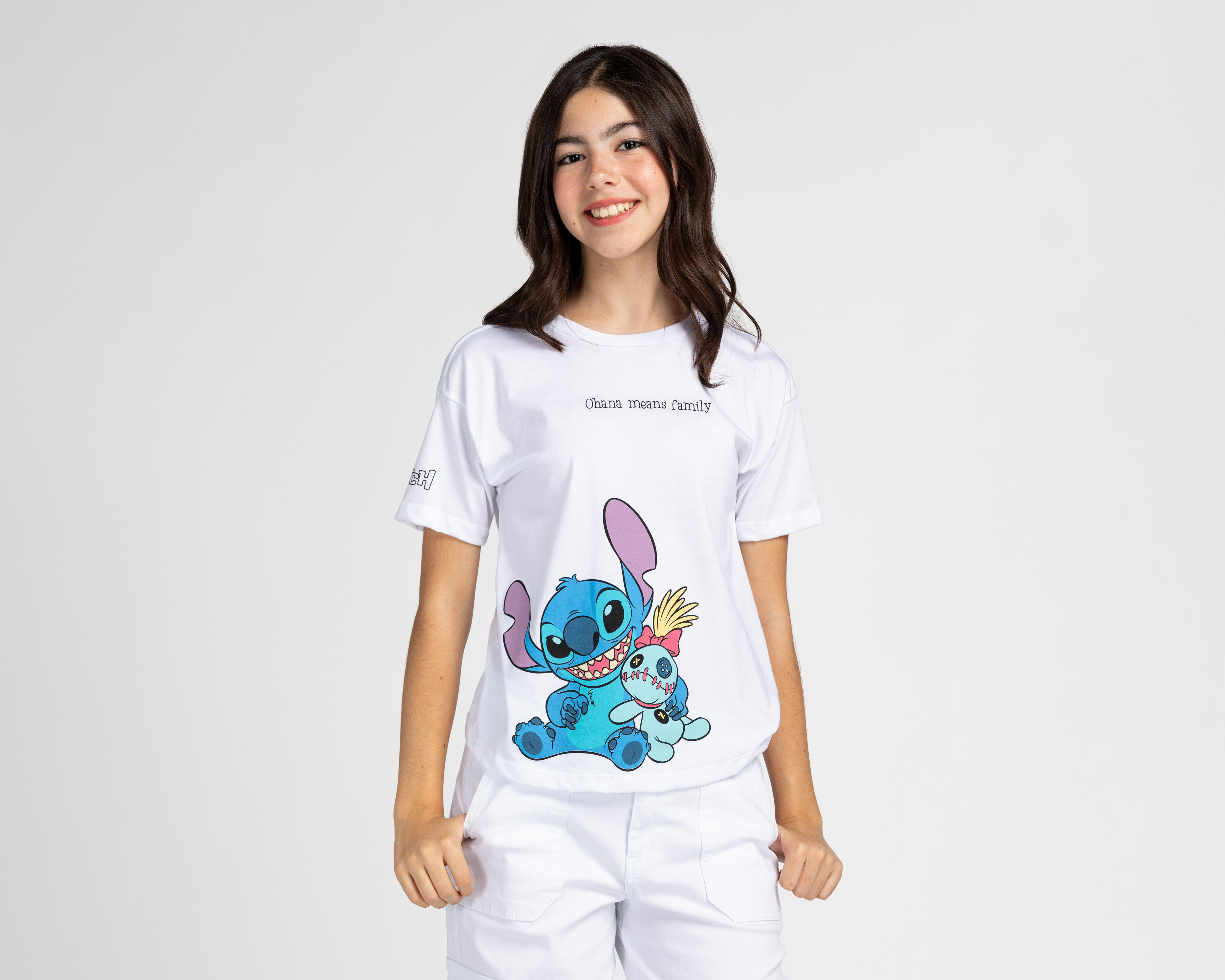 Foto 2 pulgar | Playera Disney Manga Corta Stitch Juvenil