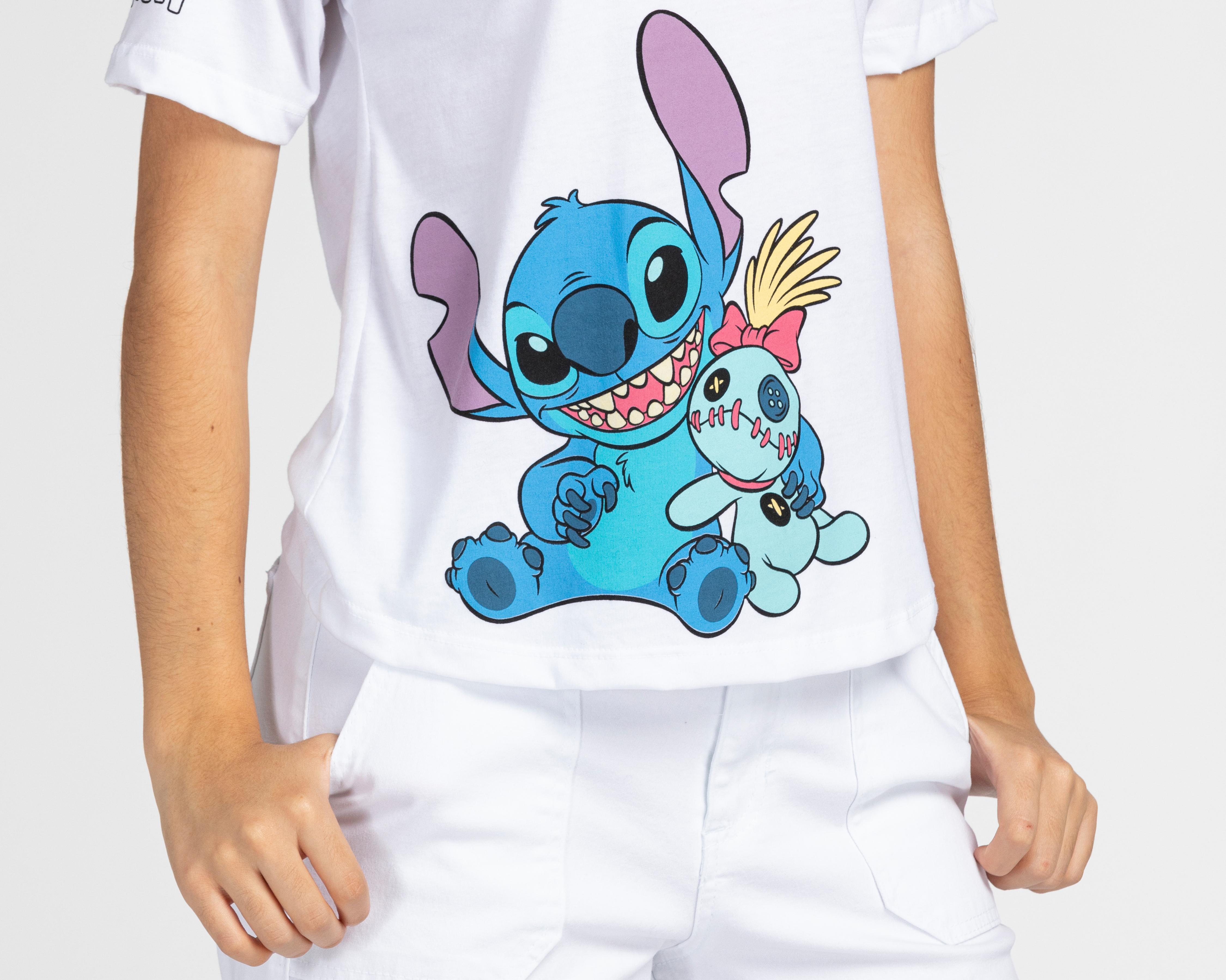 Foto 4 pulgar | Playera Disney Manga Corta Stitch Juvenil