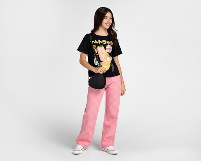Foto 2 | Playera Girls Attitude Manga Corta Estampada para Niña