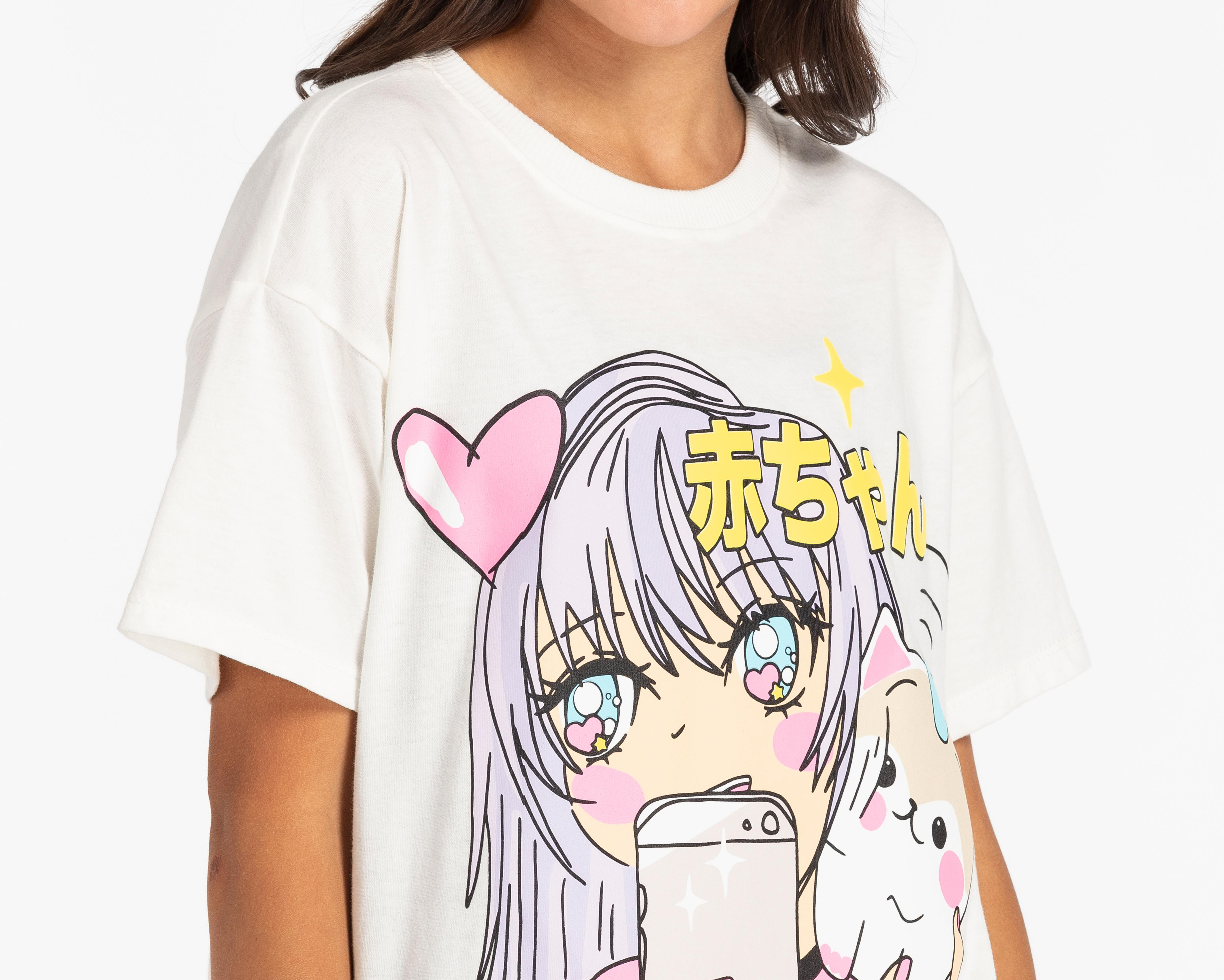 Foto 4 | Playera Girls Attitude Manga Corta Estampada para Niña