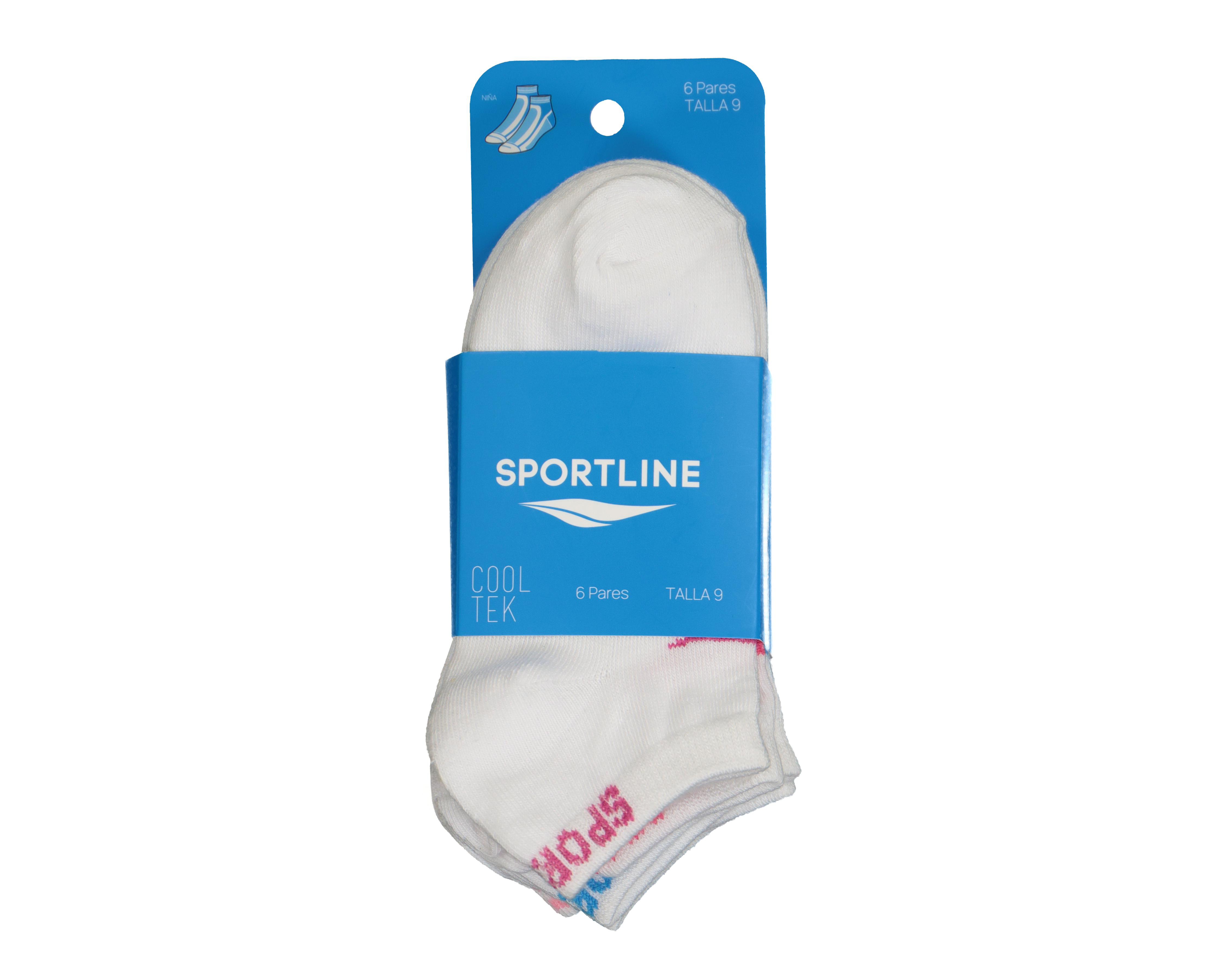 Foto 4 pulgar | Calcetas Deportivas Tines Sportline Cool-Tek para Niña 6 Pares