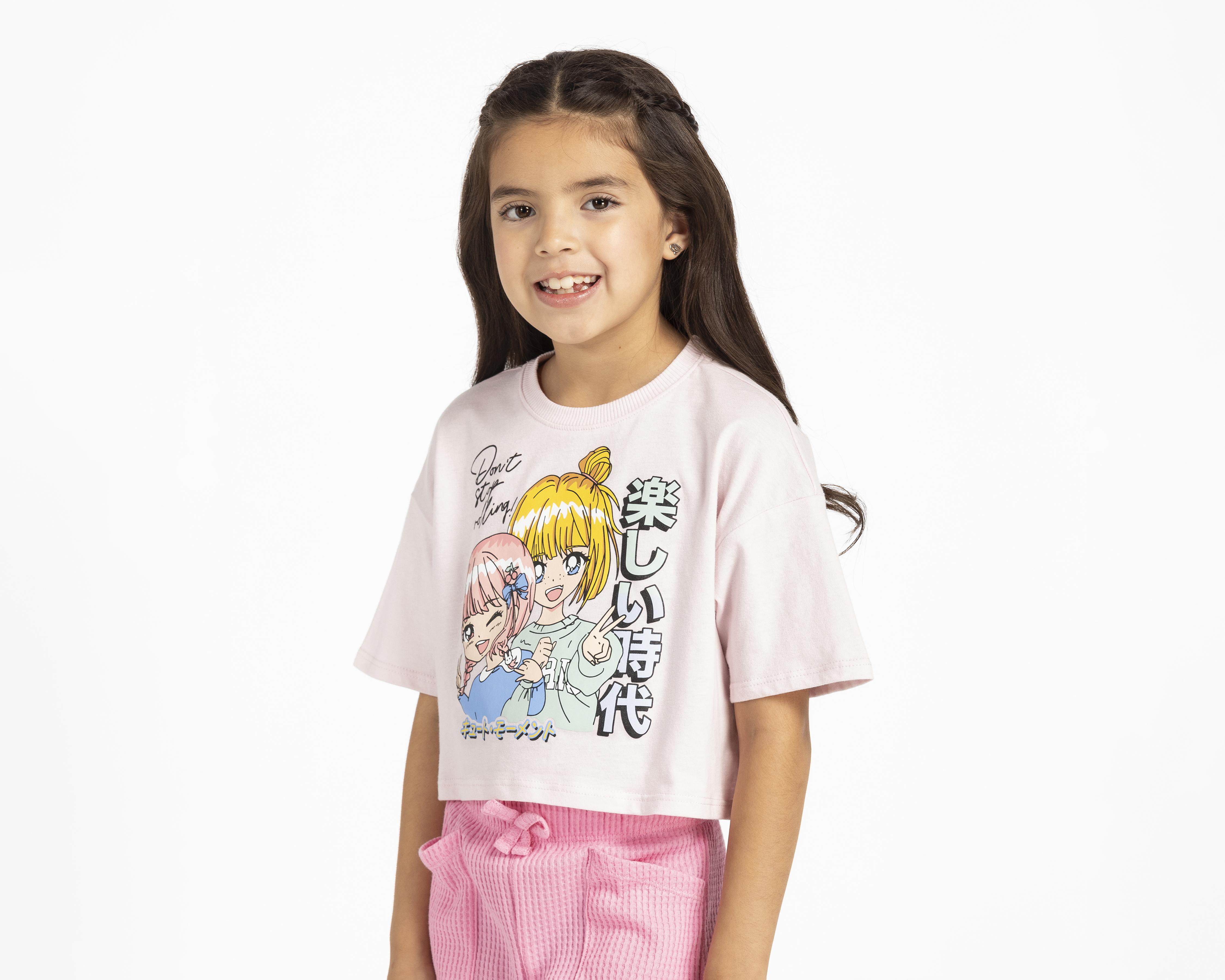 Playera Girls Attitude Manga Corta Estampada Juvenil