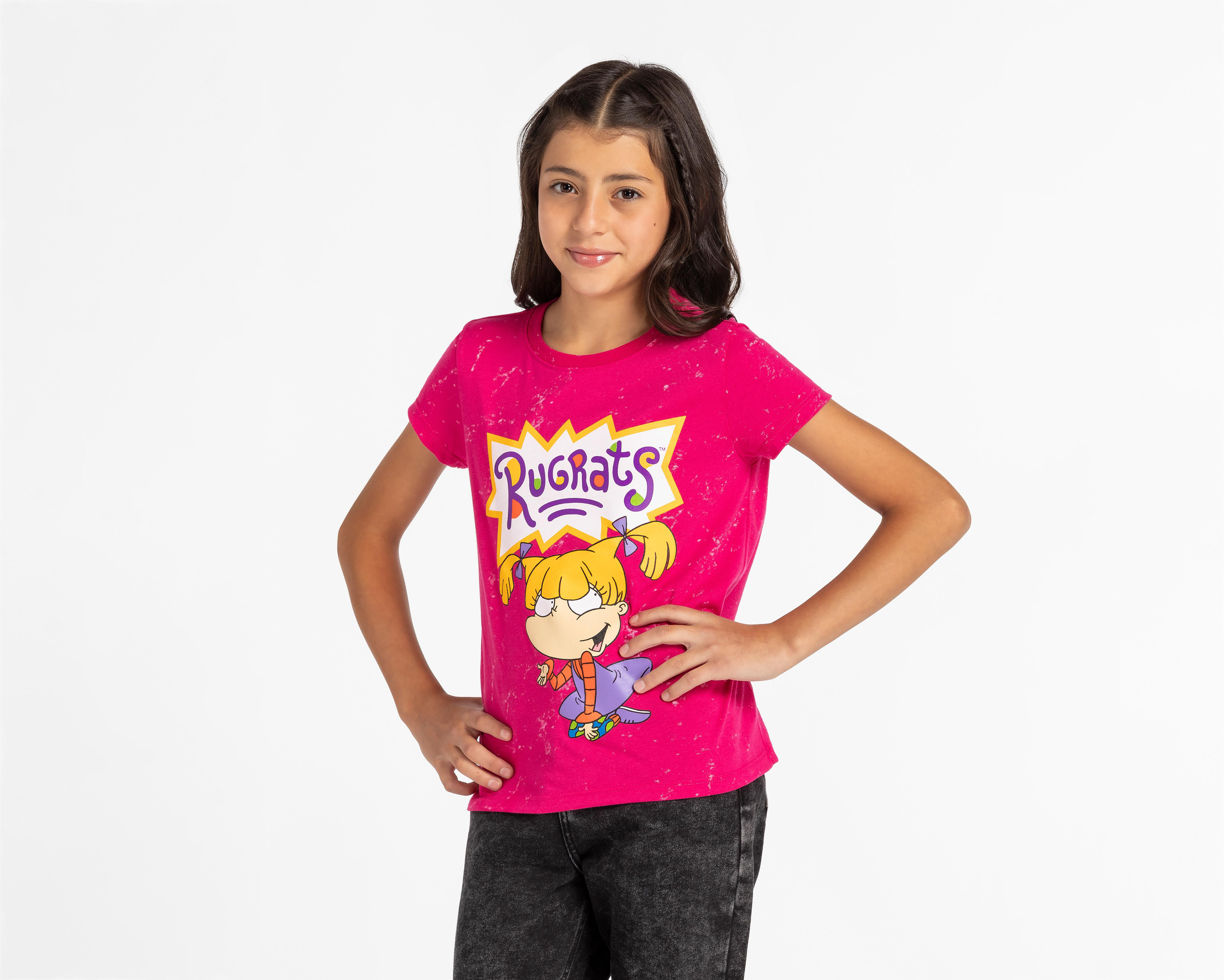 Playera Rugrats Manga Corta Estampada para Niña