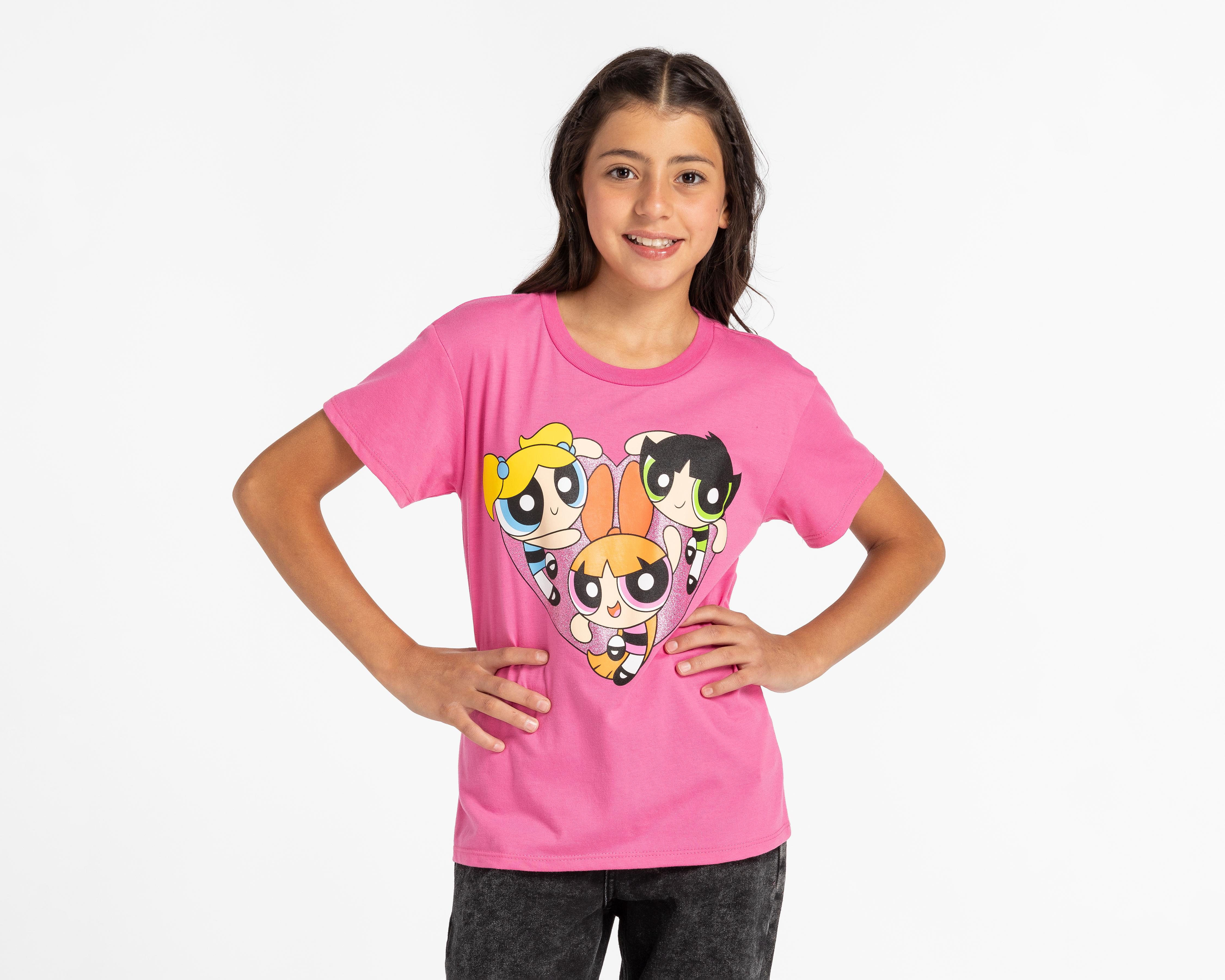 Playera The Powerpuff Girls Manga Corta Estampada para Niña