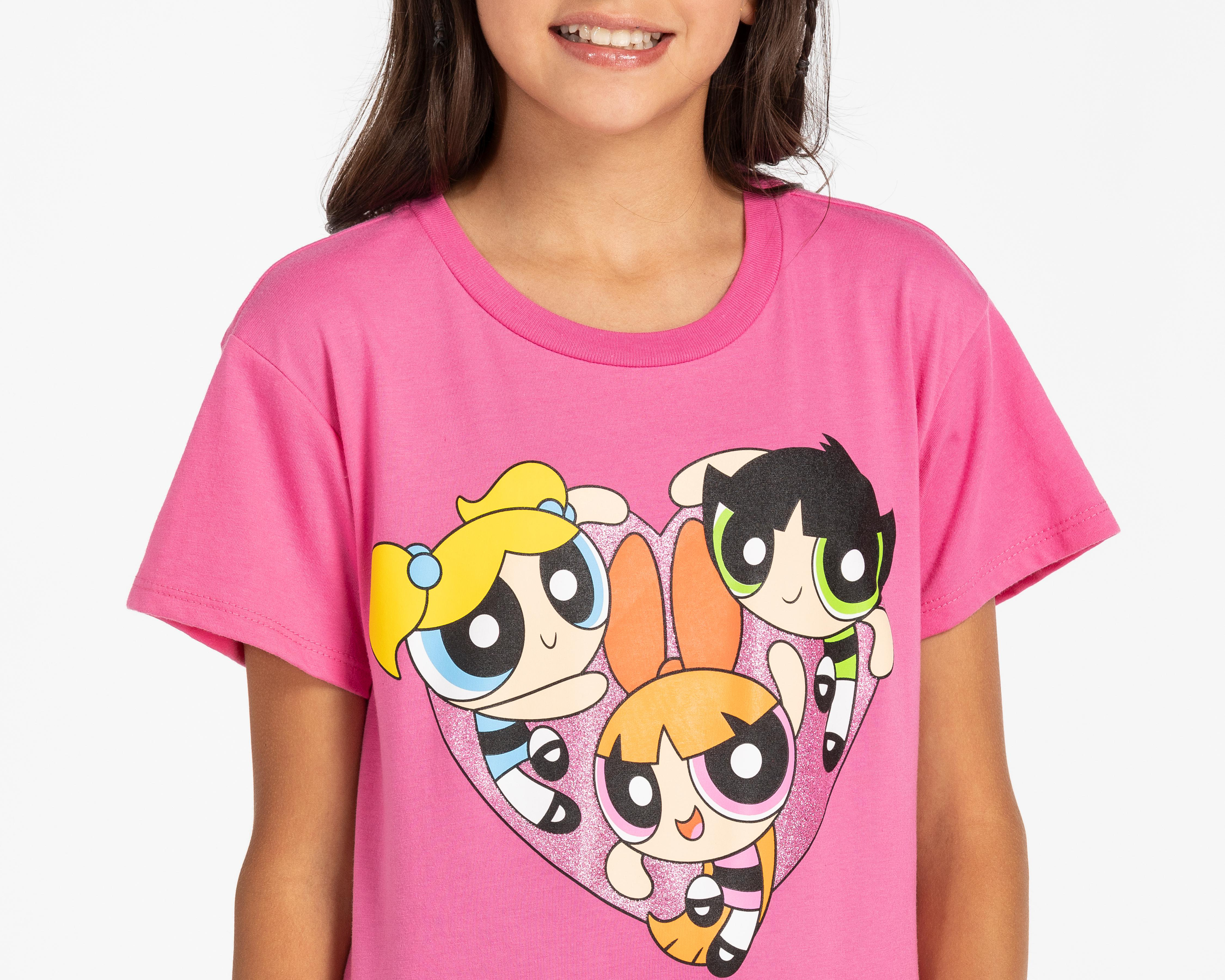 Foto 4 pulgar | Playera The Powerpuff Girls Manga Corta Estampada para Niña