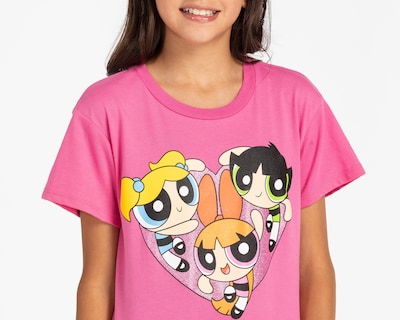 Foto 3 | Playera The Powerpuff Girls Manga Corta Estampada para Niña