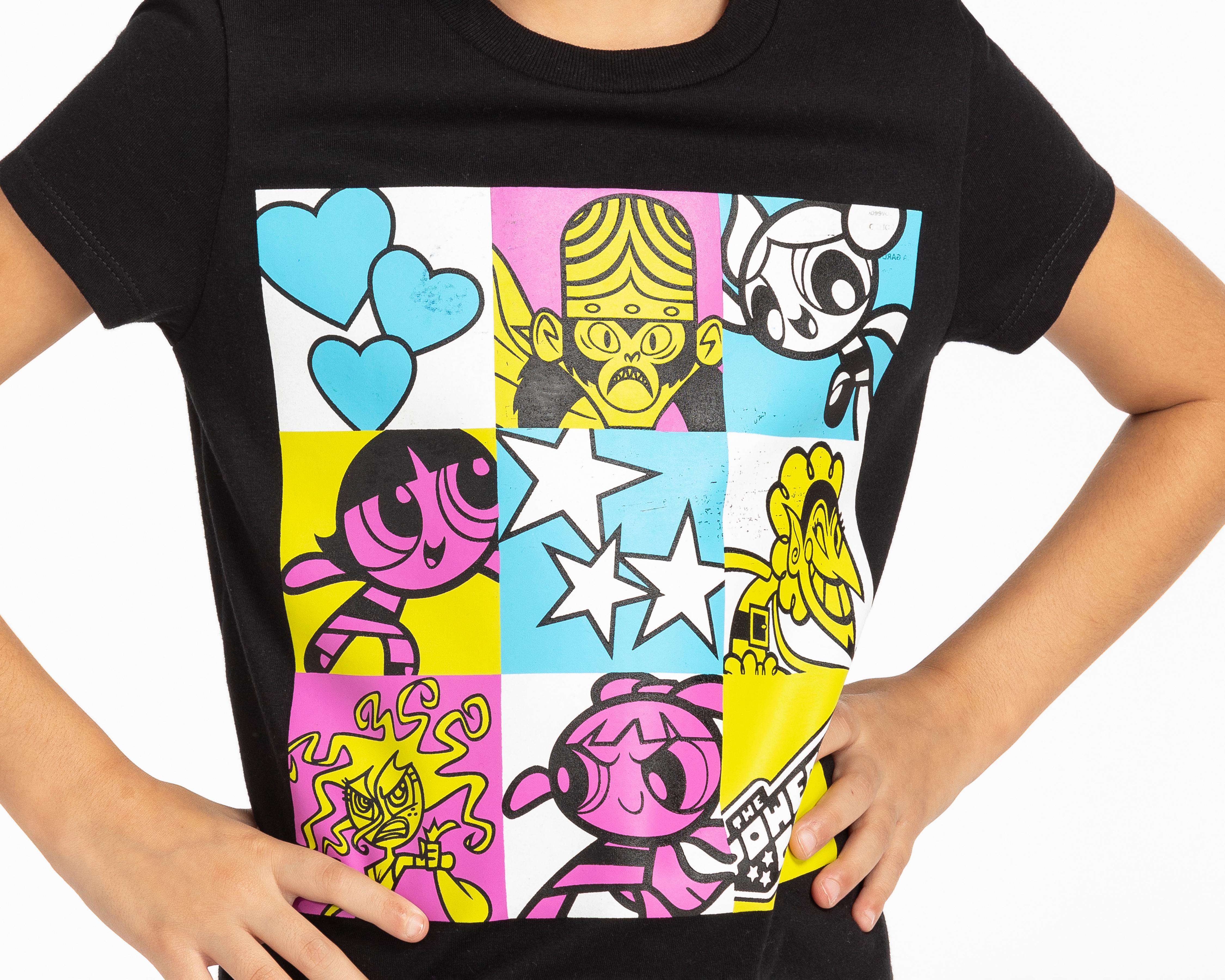 Foto 4 pulgar | Playera The Powerpuff Girls Manga Corta Estampada Juvenil