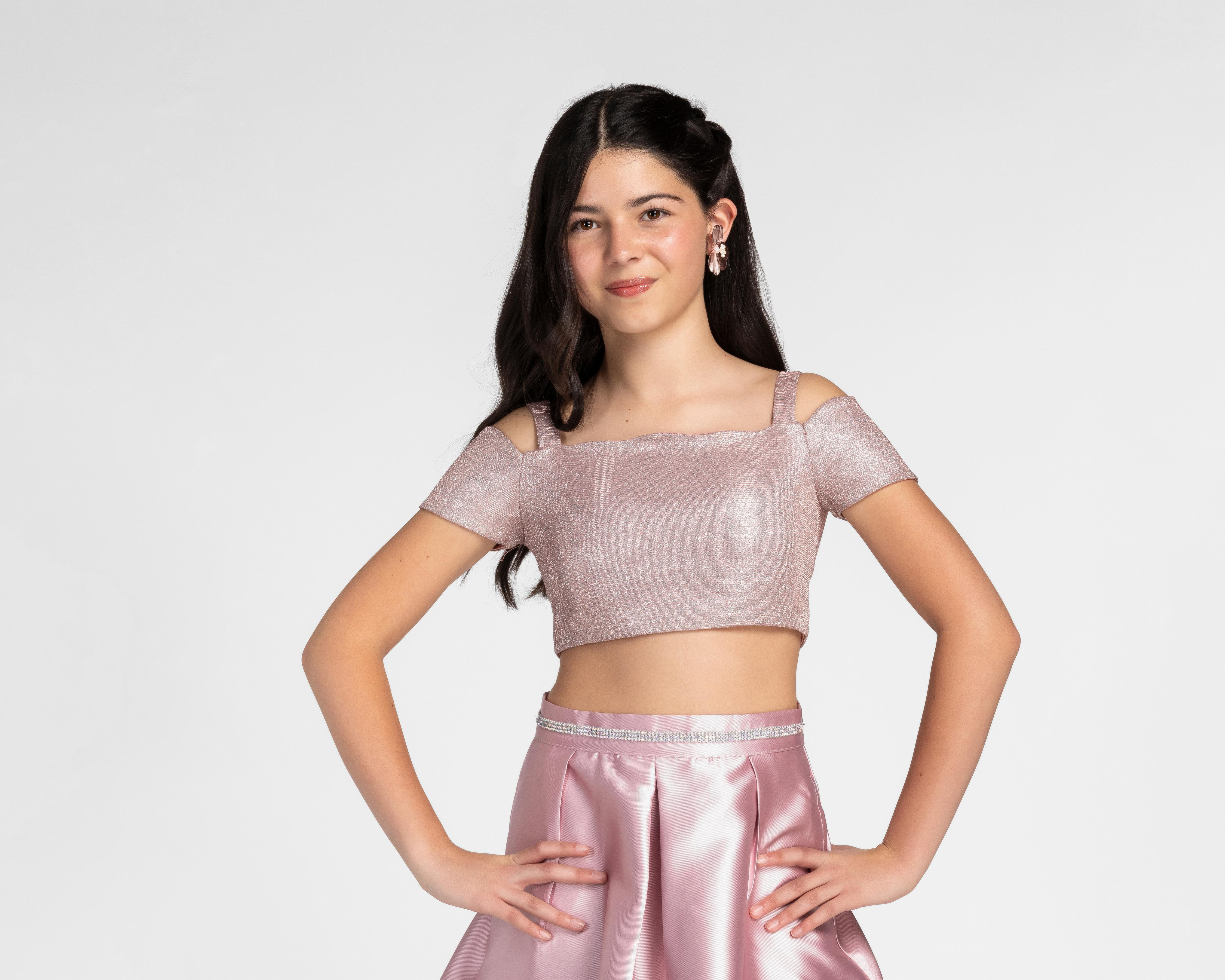 Foto 4 | Conjunto de Blusa y Falda Girls Attitude para Niña