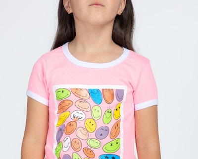 Foto 4 | Playera Girls Attitude Manga Corta Estampada para Niña