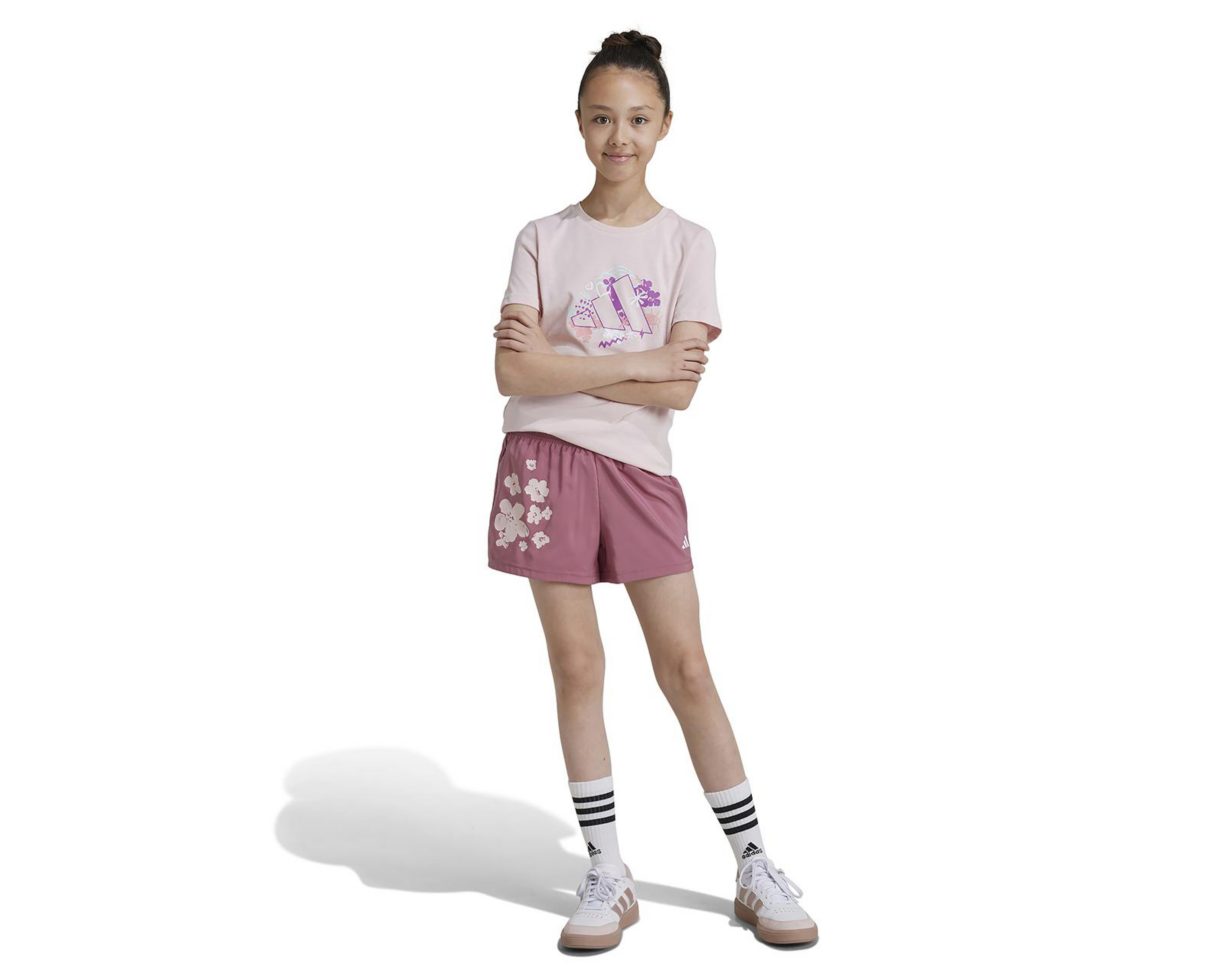 Foto 5 pulgar | Short Adidas Deportivo para Niña