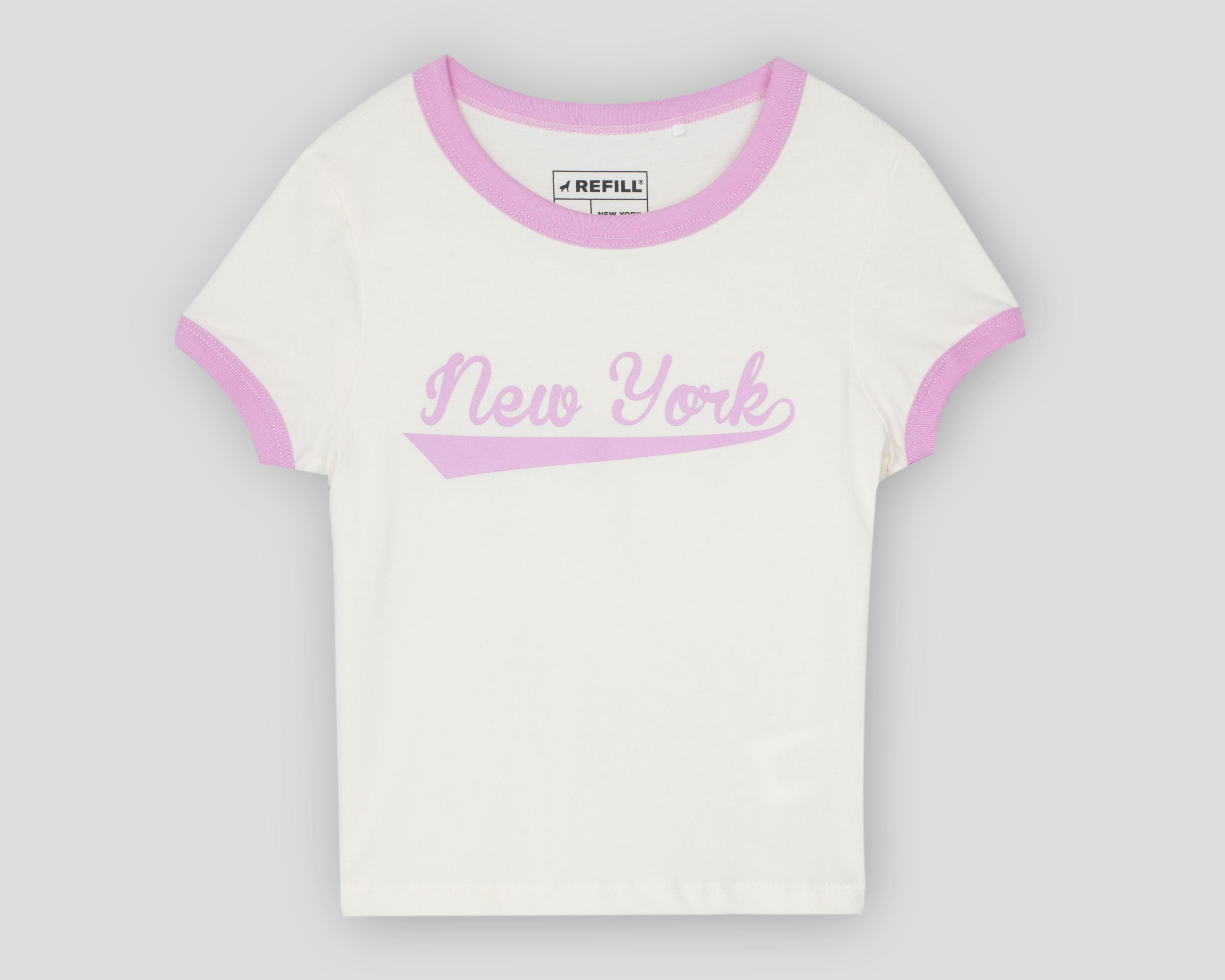 Playera Refill Manga Corta Estampado para Niña