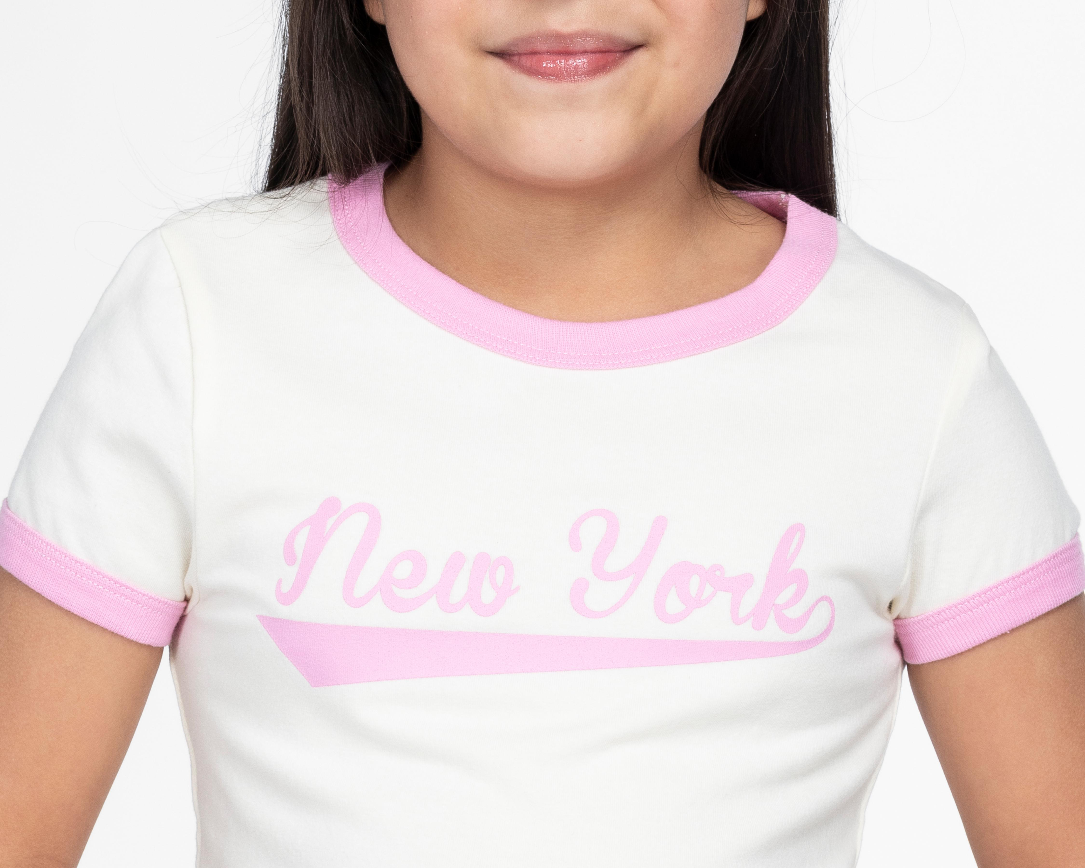 Foto 5 pulgar | Playera Refill Manga Corta Estampado para Niña
