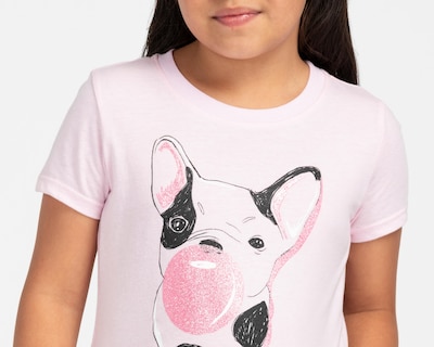 Foto 4 | Playera de Cuello Redondo Girl Attitude Rosa para Niña