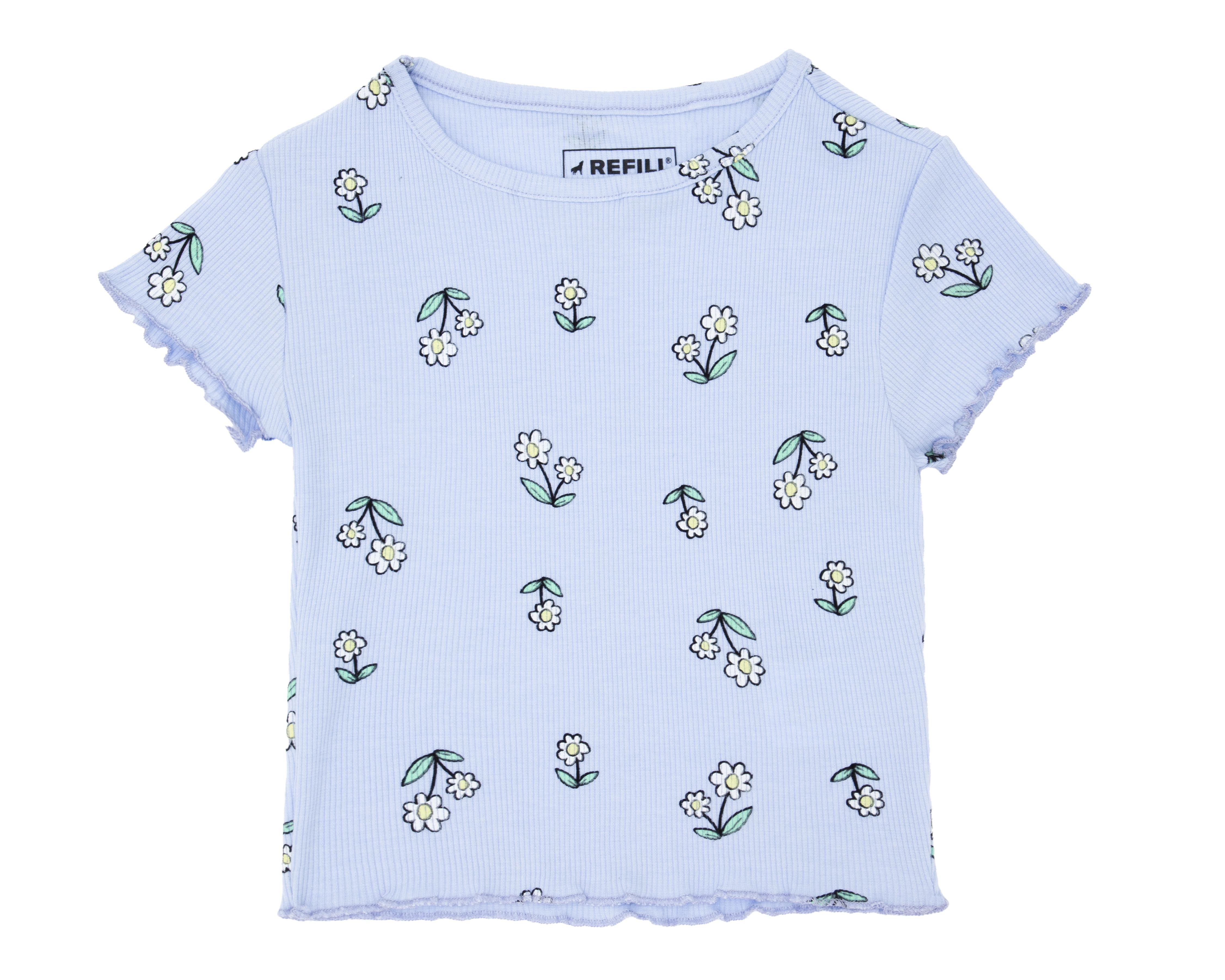 Foto 2 pulgar | Playera Refill Manga Corta Estampada para Niña
