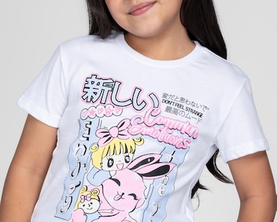 Foto 4 | Playera 18 Forever Manga Corta Estampado para Niña