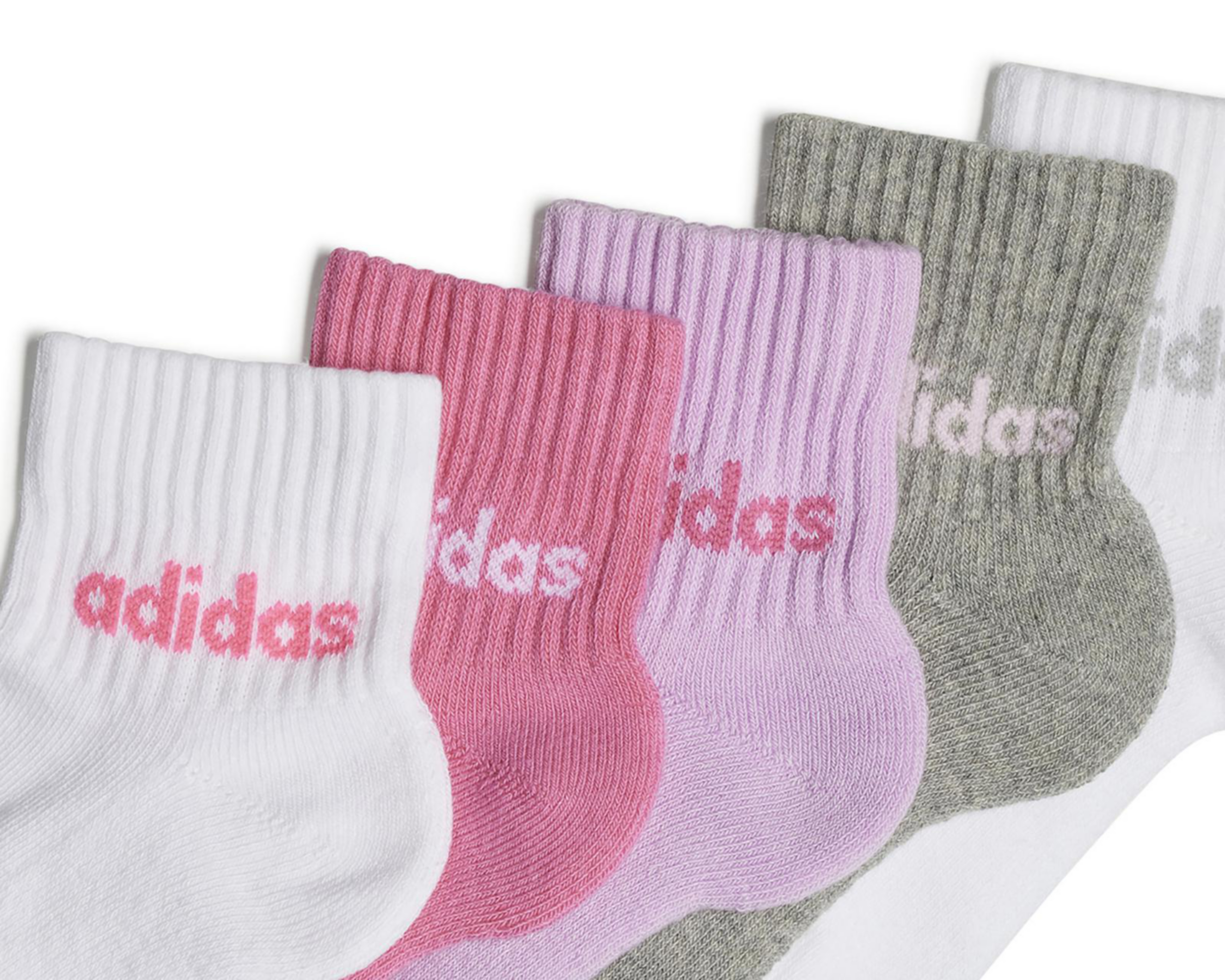 Foto 3 pulgar | Calcetas Deportivas Adidas para Niña 5 Pares