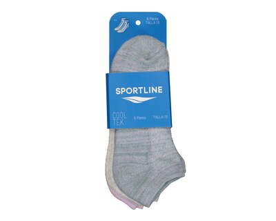 Foto 3 | Calcetas Deportivas Sportline para Niña 6 Pares