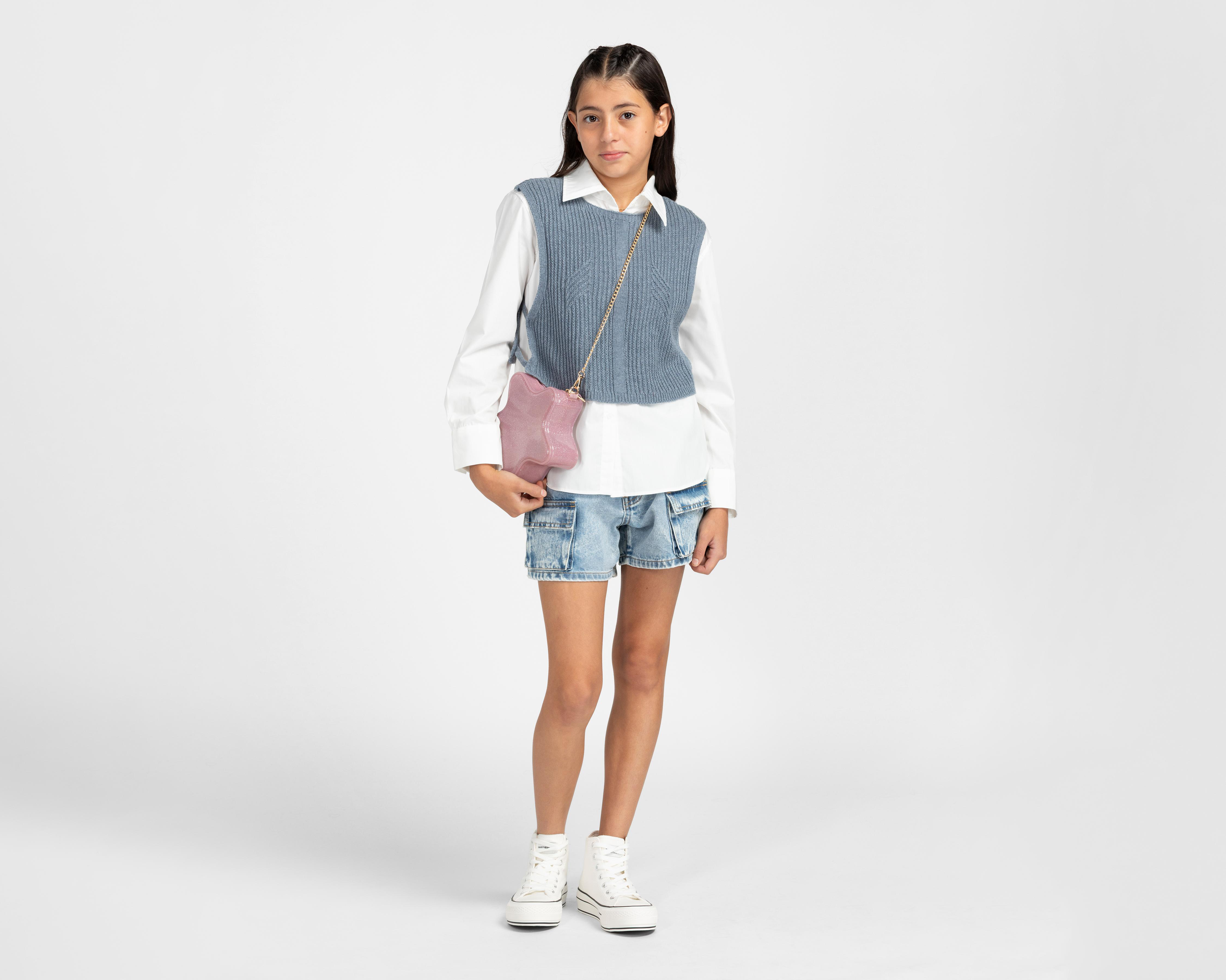 Foto 4 pulgar | Camisa con Chaleco Refill Manga Larga para Niña