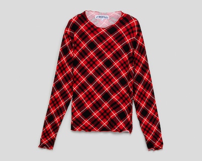 Foto 1 | Blusa Refill Manga Larga a Cuadros para Niña