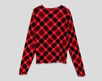 Foto 2 | Blusa Refill Manga Larga a Cuadros para Niña