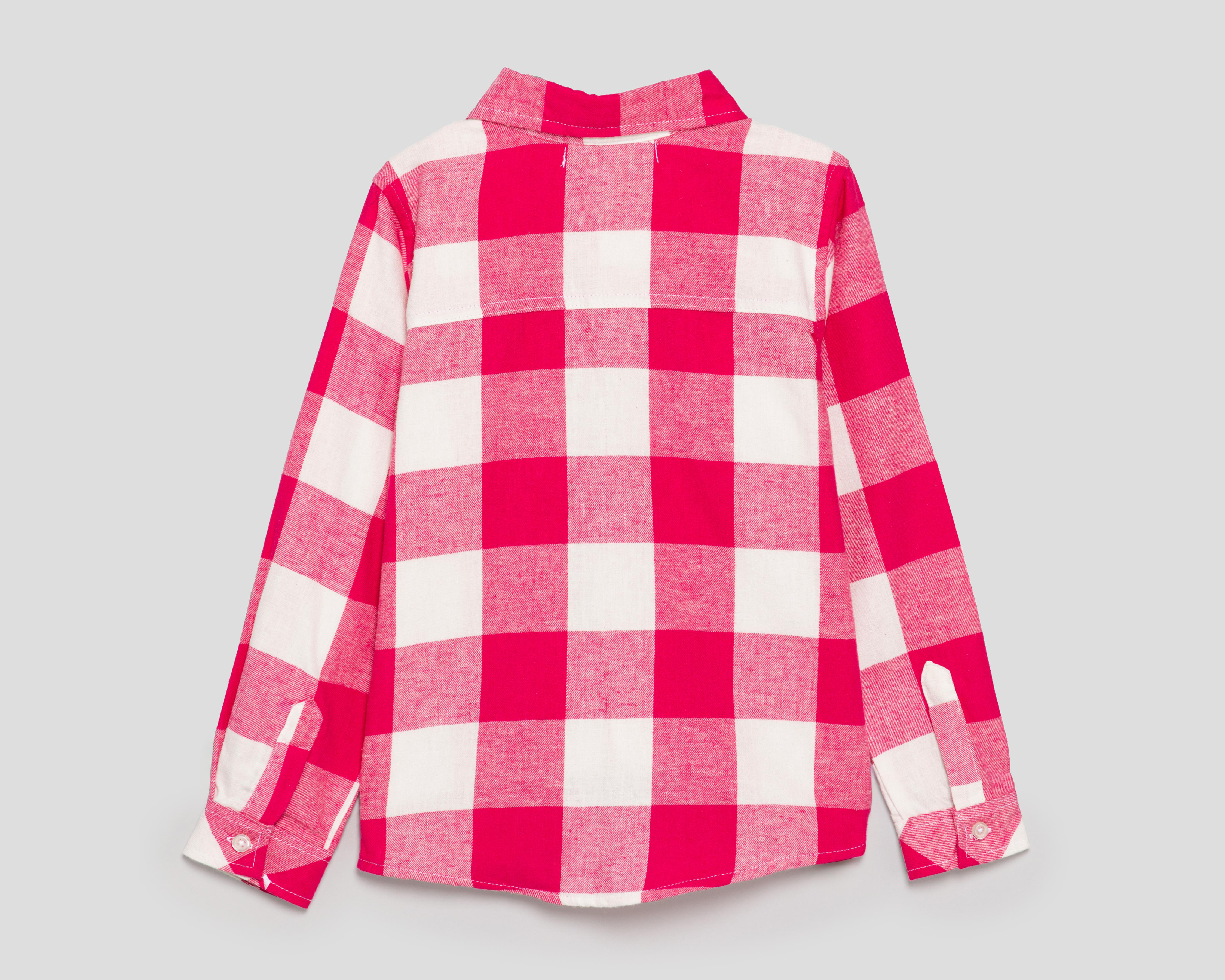 Foto 2 | Blusa Refill Manga Larga a Cuadros para Niña