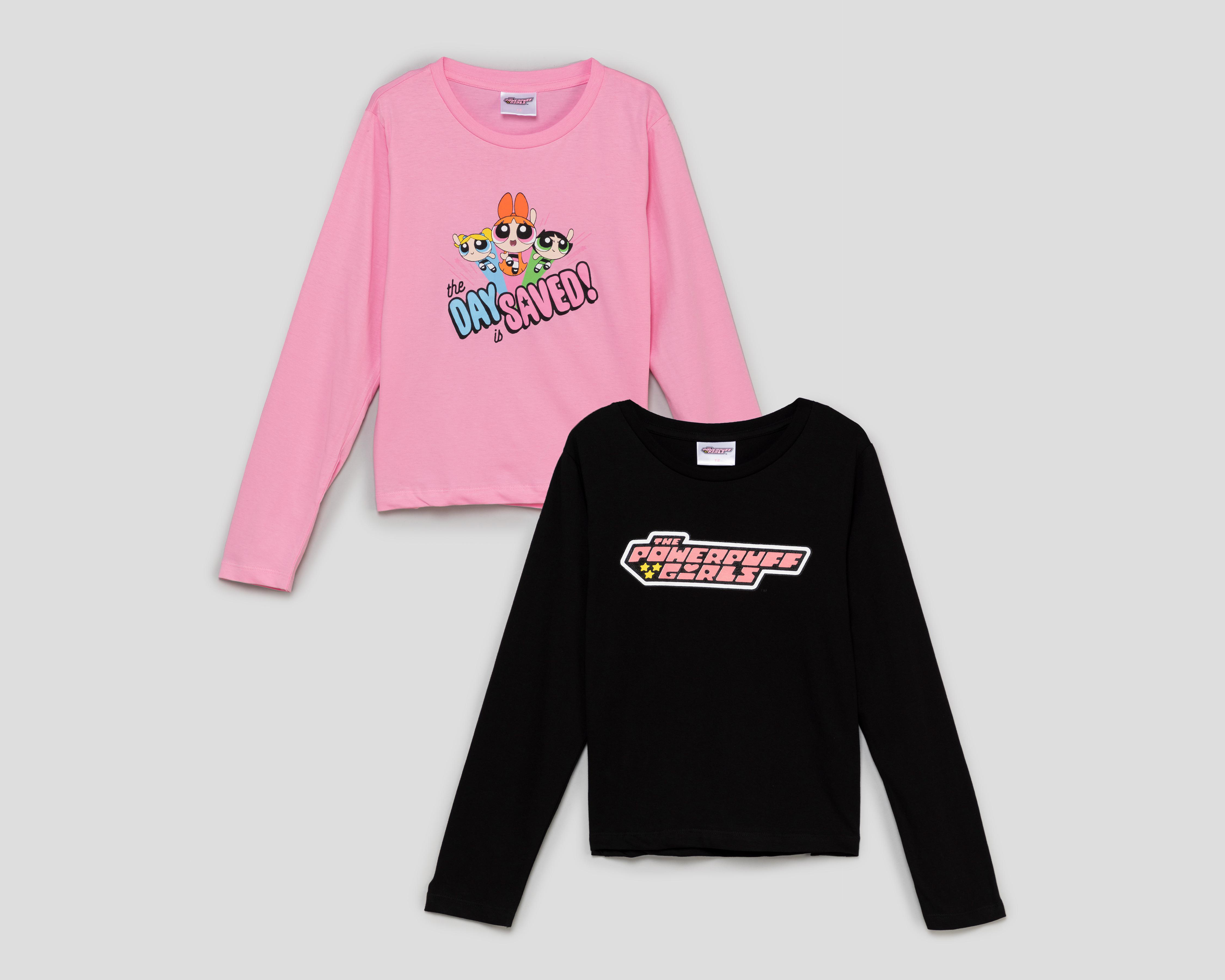 Foto 2 pulgar | Playera Las Chicas Superpoderosas para Niña 2 Piezas