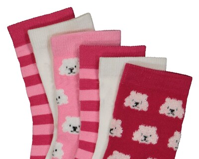 Foto 2 | Calcetas Largas Girl Attitude Estampadas para Niña 6 Pares