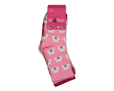 Foto 3 | Calcetas Largas Girl Attitude Estampadas para Niña 6 Pares