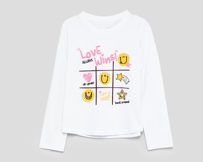Foto 1 | Playera Girls Attitude Manga Larga Estampada para Niña