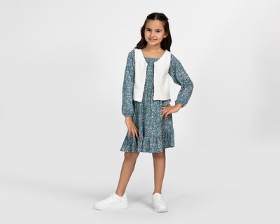 Foto 2 | Vestido Azul Refill para Niña con Chaleco