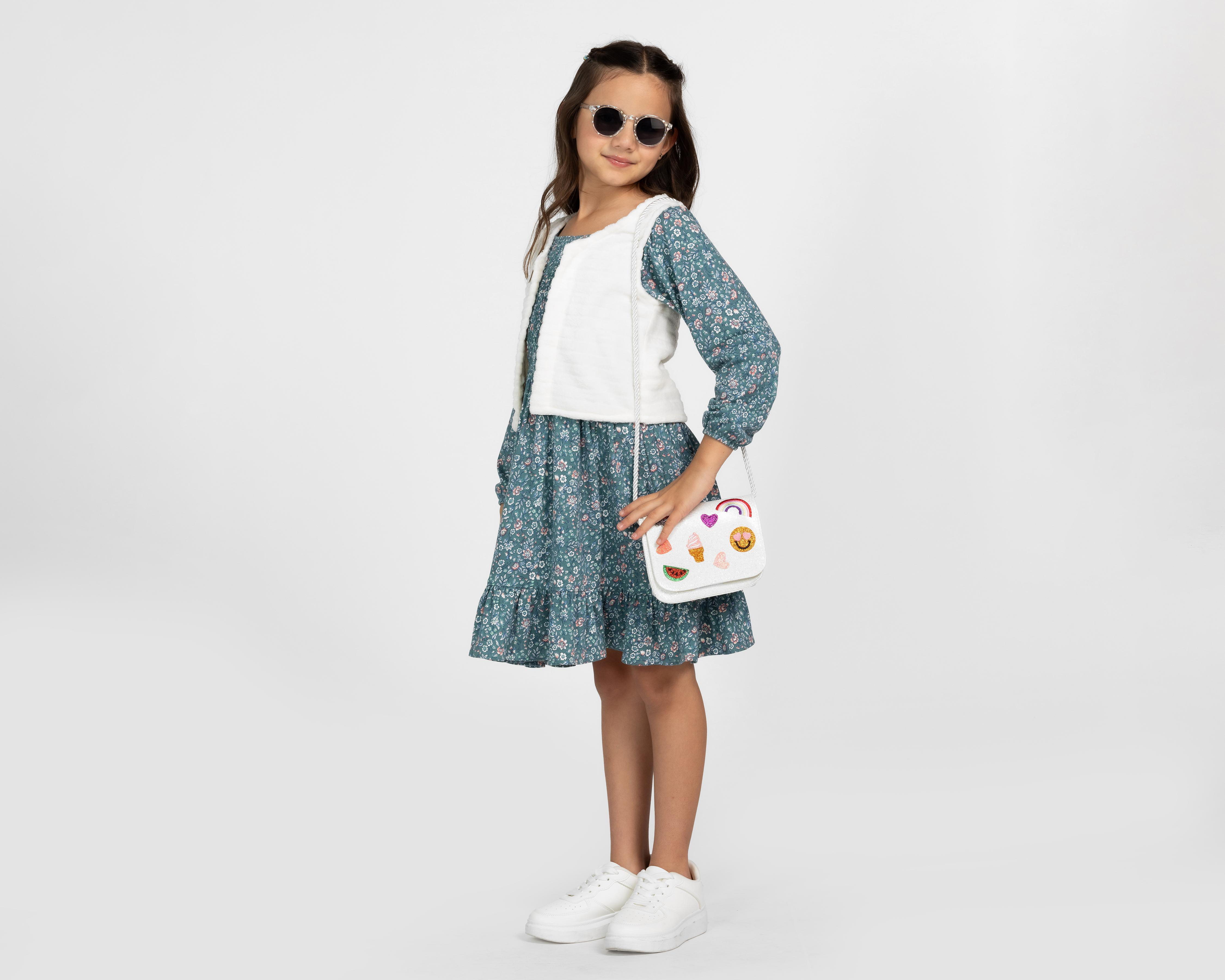 Foto 4 | Vestido Azul Refill para Niña con Chaleco