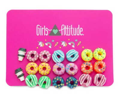 Foto 1 | Aretes Girls Attitude Multicolor 10 Pares