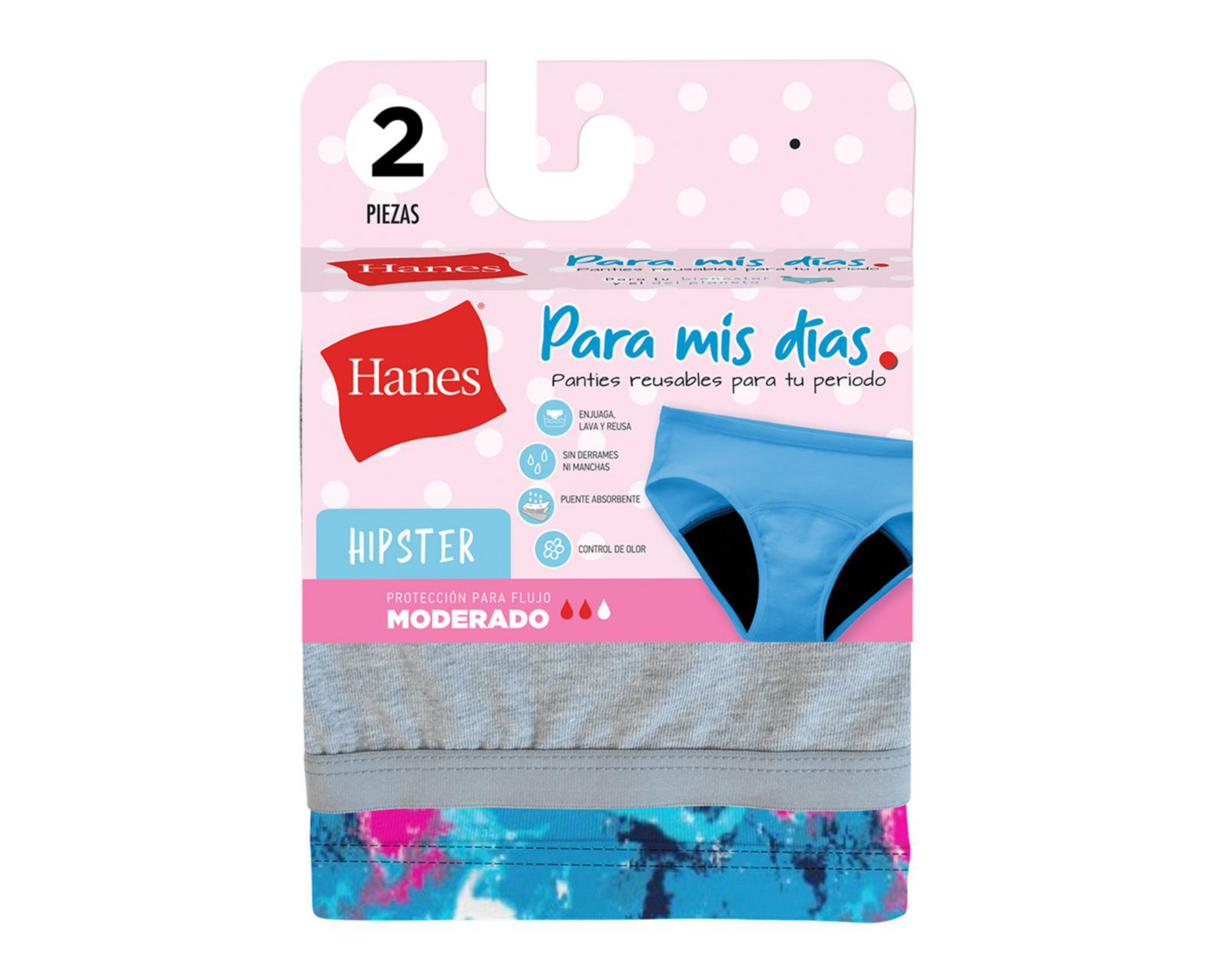 Foto 2 pulgar | Bikini Menstrual Hanes 2 Piezas para Niña