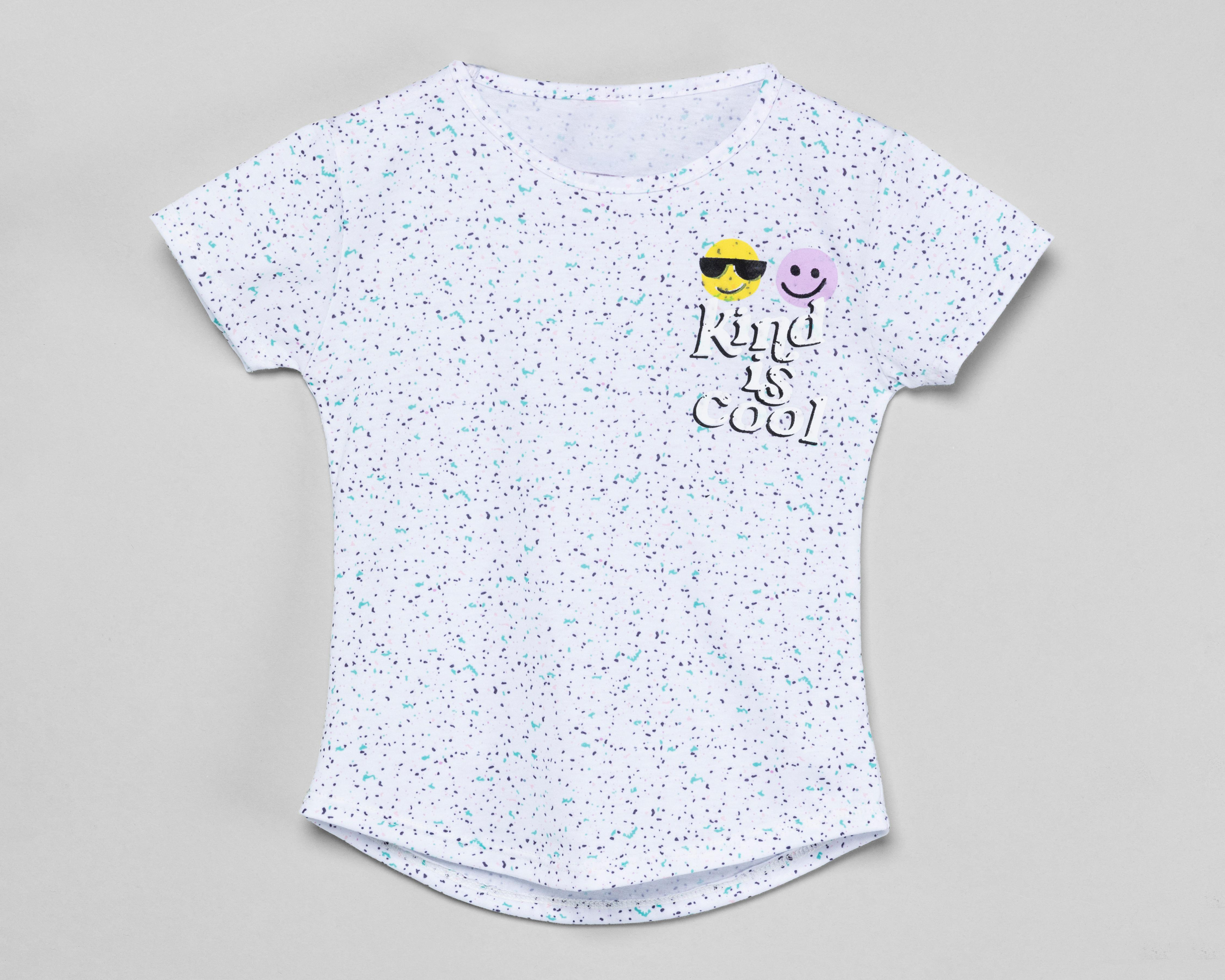 Playera Girls Attitude Manga Corta Estampada para Niña