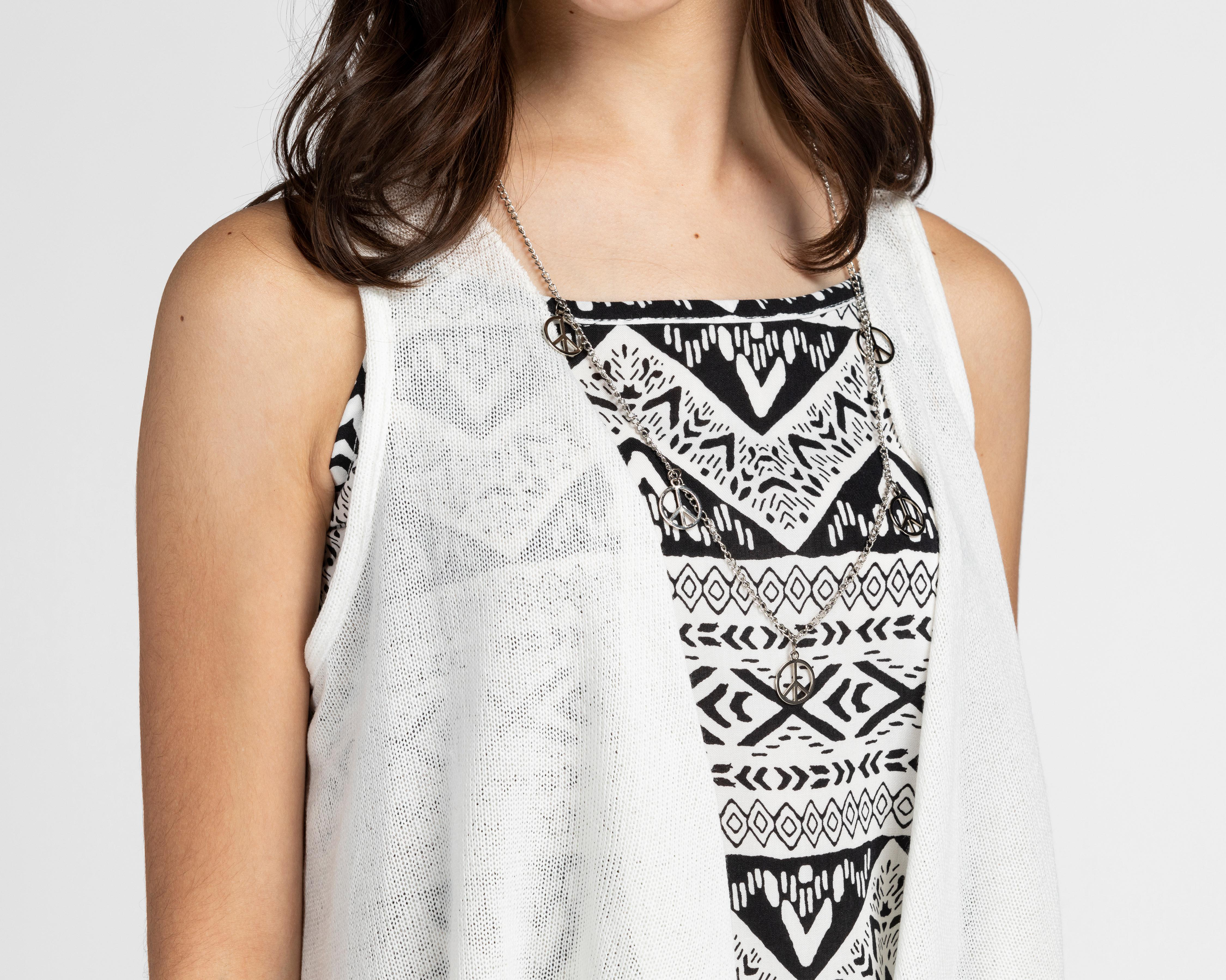 Foto 5 pulgar | Blusa Girls Attitude sin Mangas con Collar