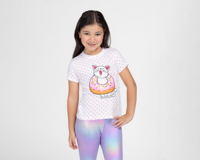 Foto 1 | Playera Girls Attitude Manga Corta Estampada para Niña