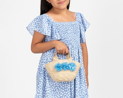 Foto 5 | Vestido Azul Refill para Niña con Bolsa