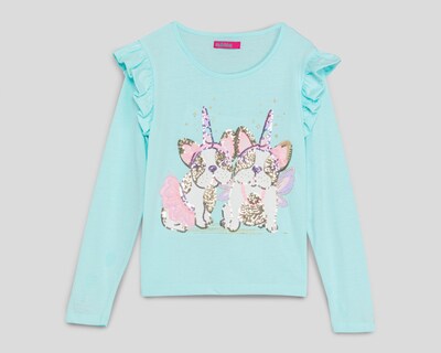Foto 1 | Playera Girls Attitude Manga Larga Estampada para Niña