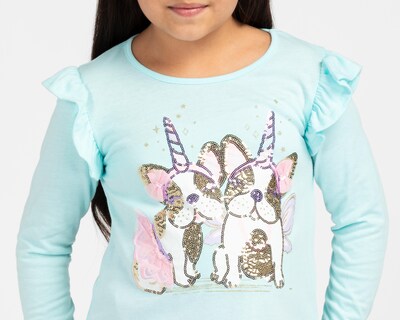 Foto 4 | Playera Girls Attitude Manga Larga Estampada para Niña